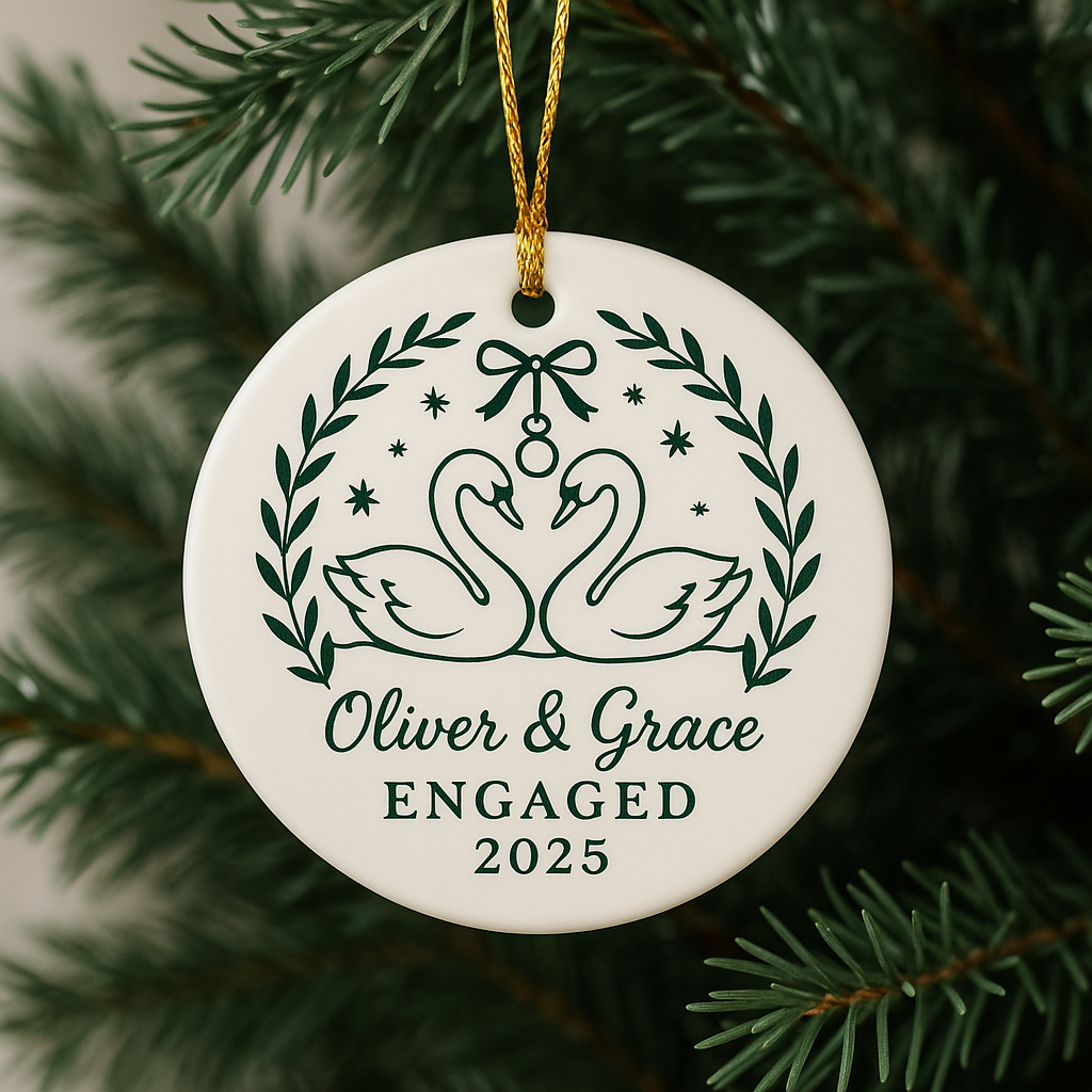 Personalized Engagement Ornament Gift, Engaged Ornament, Engagement Gift Couple