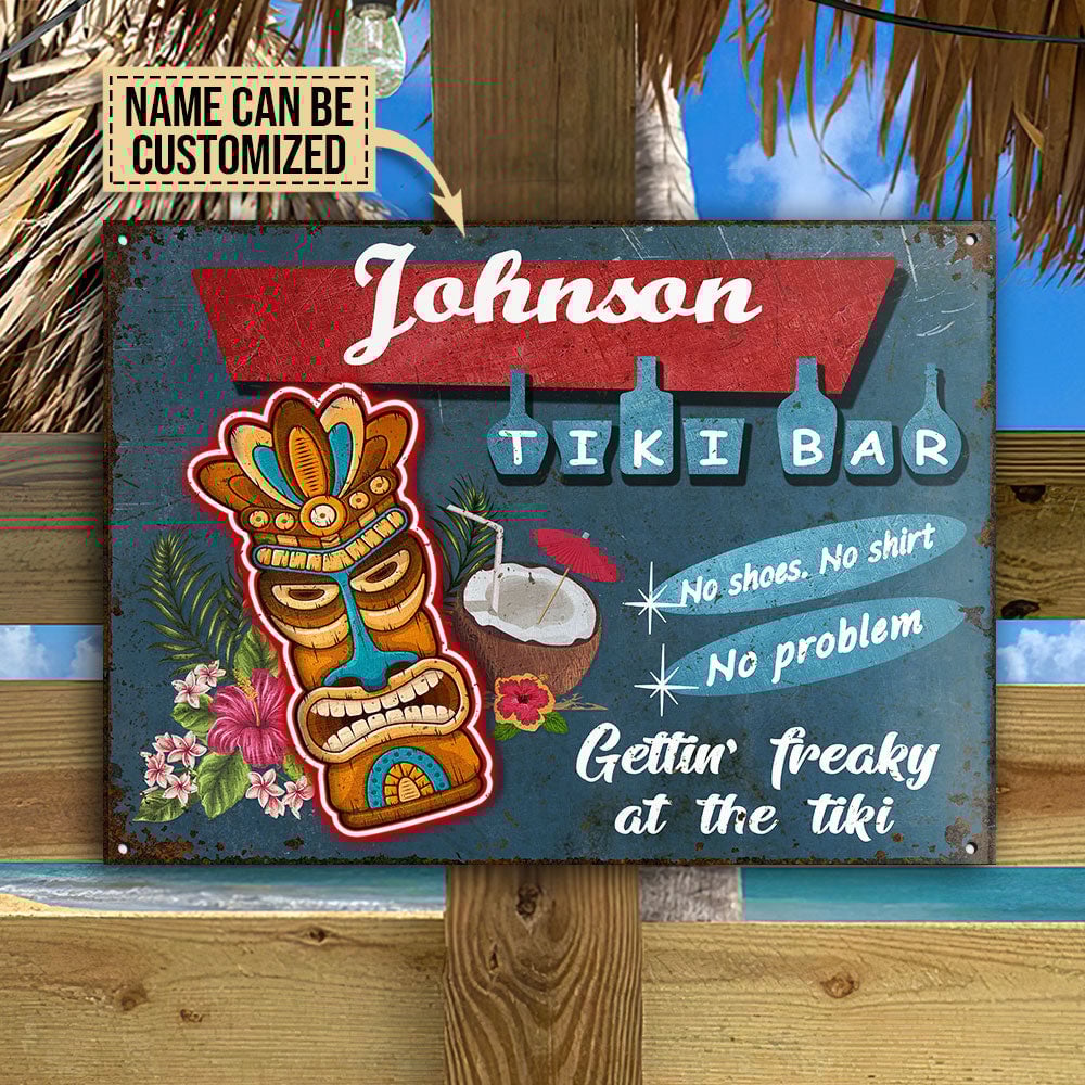 Personalized Tiki Bar No Problem Customized Metal Sign Home Decor