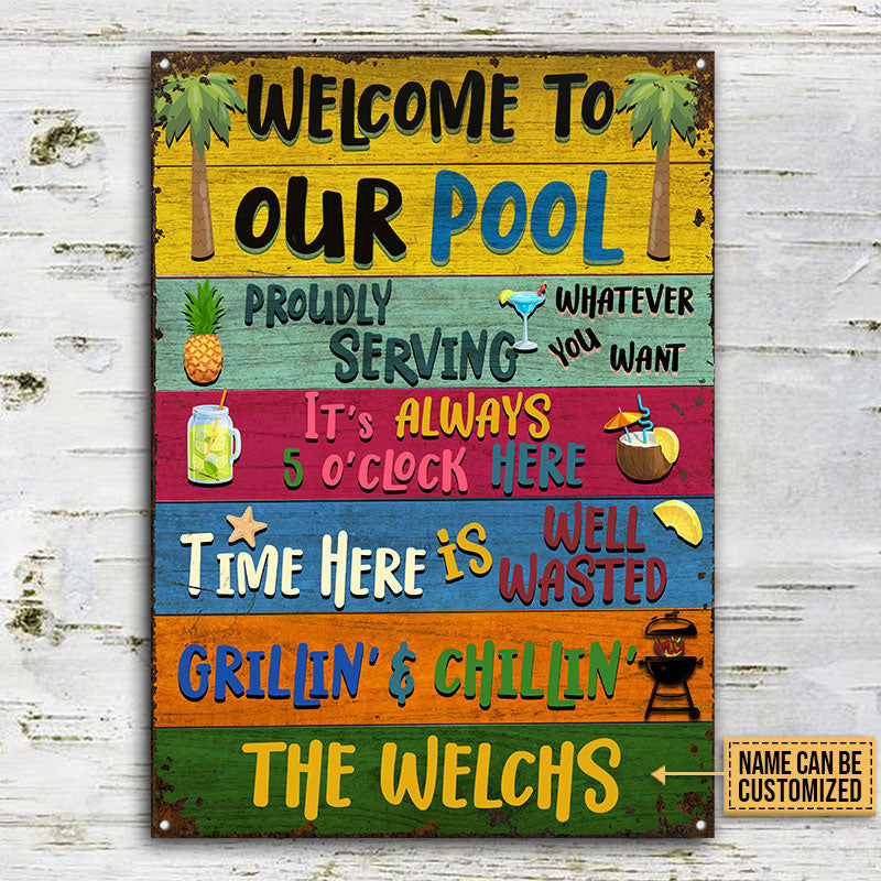 Swimming Pool Whatever You Want Custom, Pool Decor, Outdoor Decorating Ideas Metal Sign Home Decor