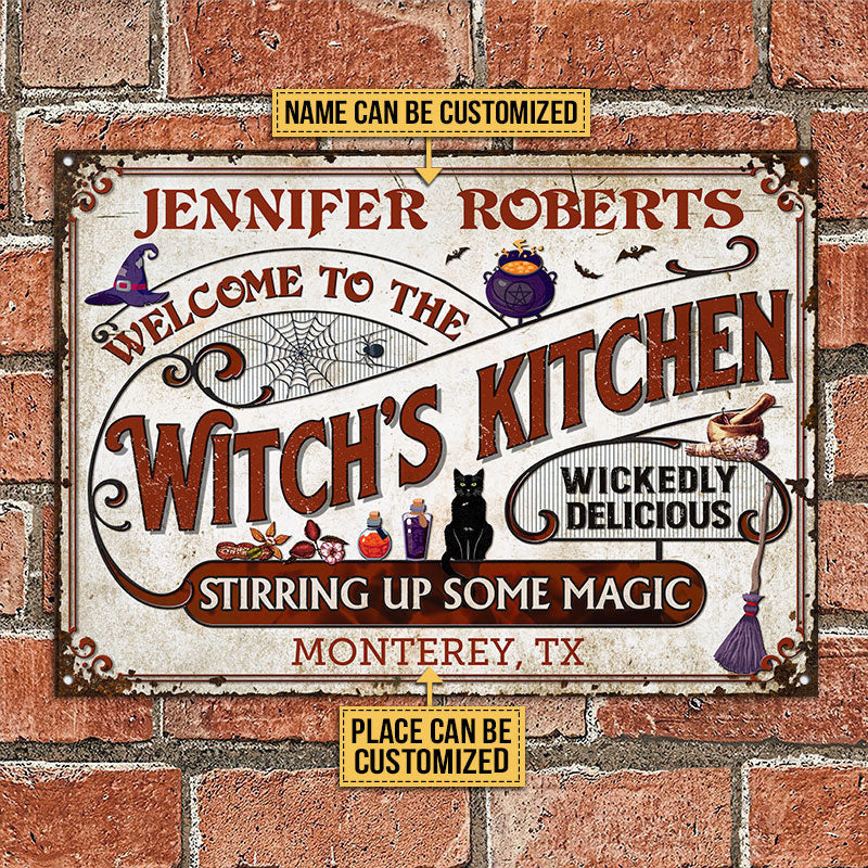 Witch Kitchen Stirring Up Some Magic Custom Metal Sign Home Decor