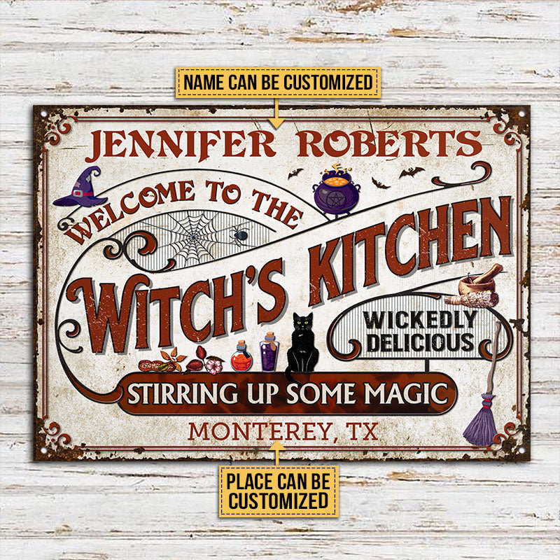 Witch Kitchen Stirring Up Some Magic Custom Metal Sign Home Decor