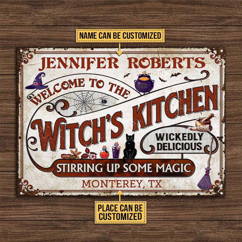 Witch Kitchen Stirring Up Some Magic Custom Metal Sign Home Decor