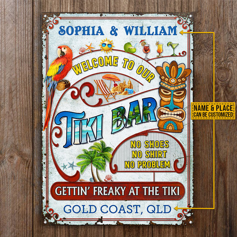 Personalized Tiki Bar Freaky At The Tiki Custom Metal Sign Home Decor