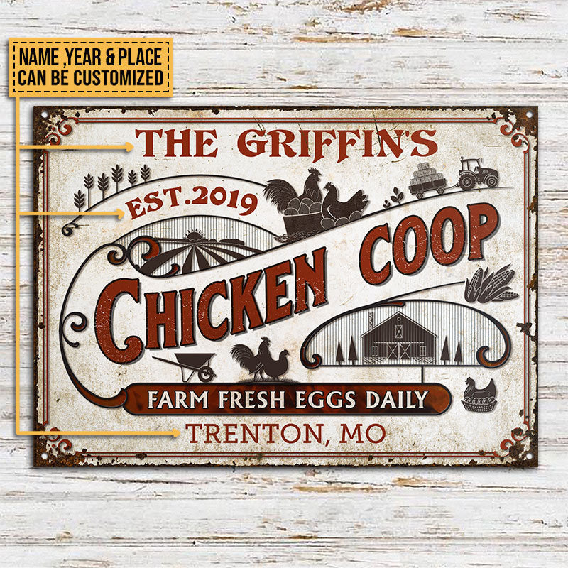 Personalized Chicken Coop Fresh Customized Metal Sign Home Decor