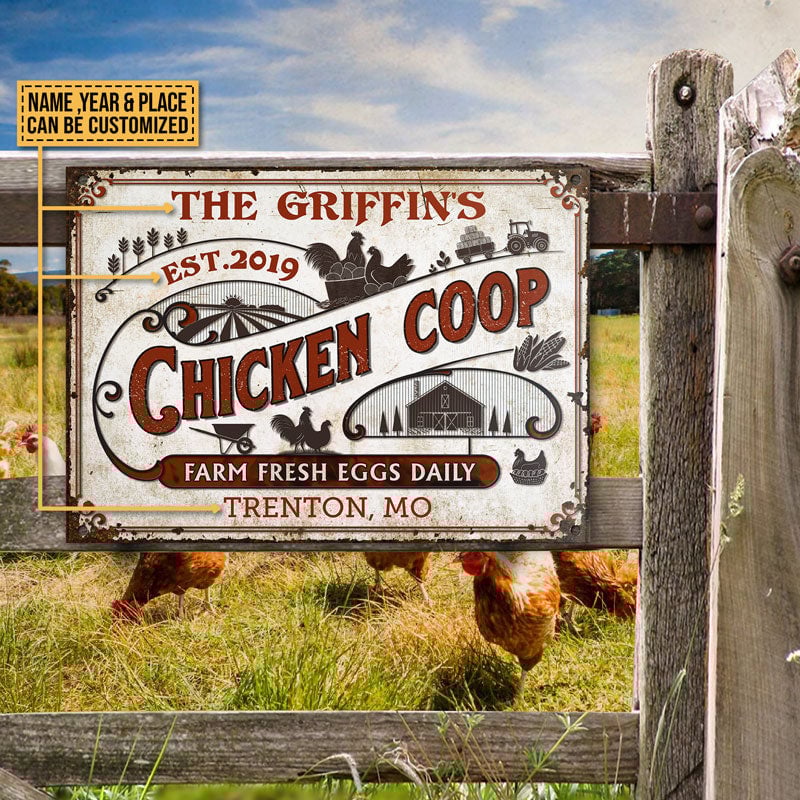 Personalized Chicken Coop Fresh Customized Metal Sign Home Decor