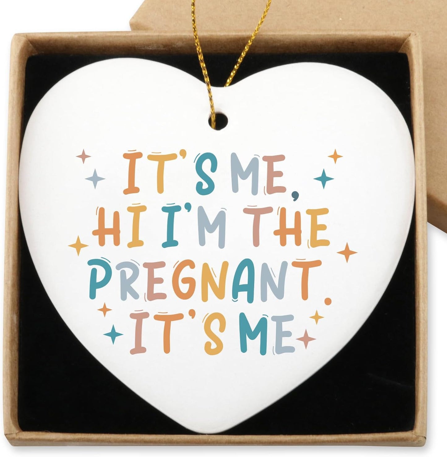 Cheerleader Gifts: Funny Hanging Ornament - It's Me, The Cheerleader - Ceramic Heart Keepsake for Cheer Coach & Cheer Stuff - Christmas & Birthday Gift for Women