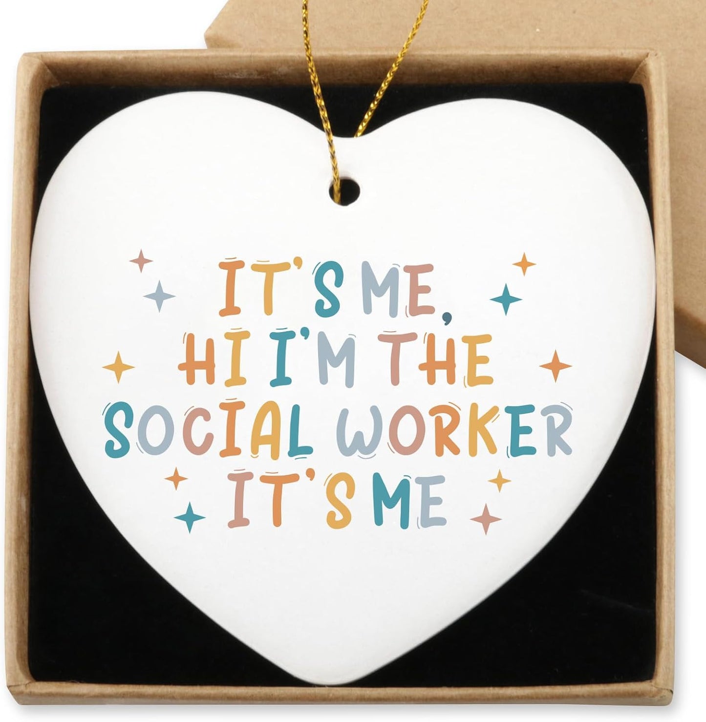 Cheerleader Gifts: Funny Hanging Ornament - It's Me, The Cheerleader - Ceramic Heart Keepsake for Cheer Coach & Cheer Stuff - Christmas & Birthday Gift for Women