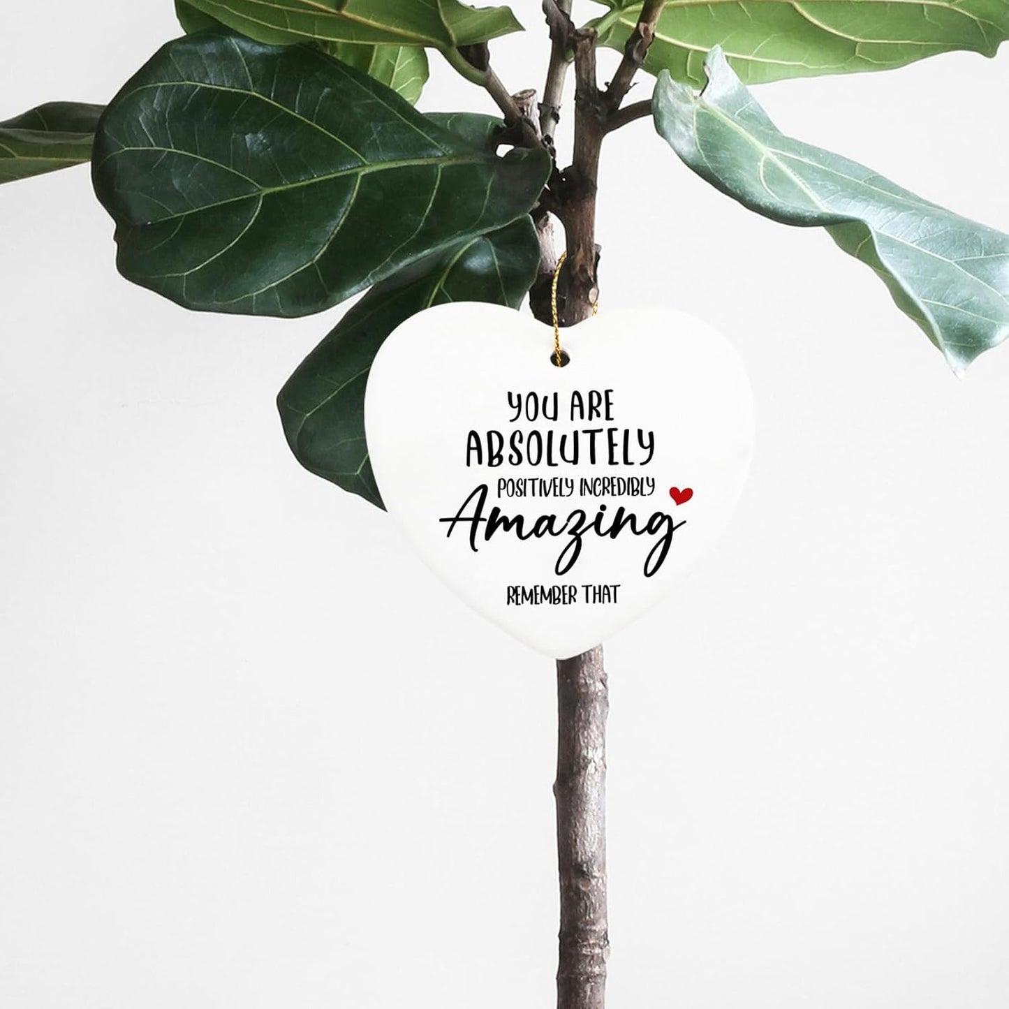Inspirational Gifts for Women You are Amazing Hanging Ornament Ceramic Heart Keepsake Encouragement Appreciation Friendship Gifts for Coworkers Sister Thoughtful Birthday for Friends