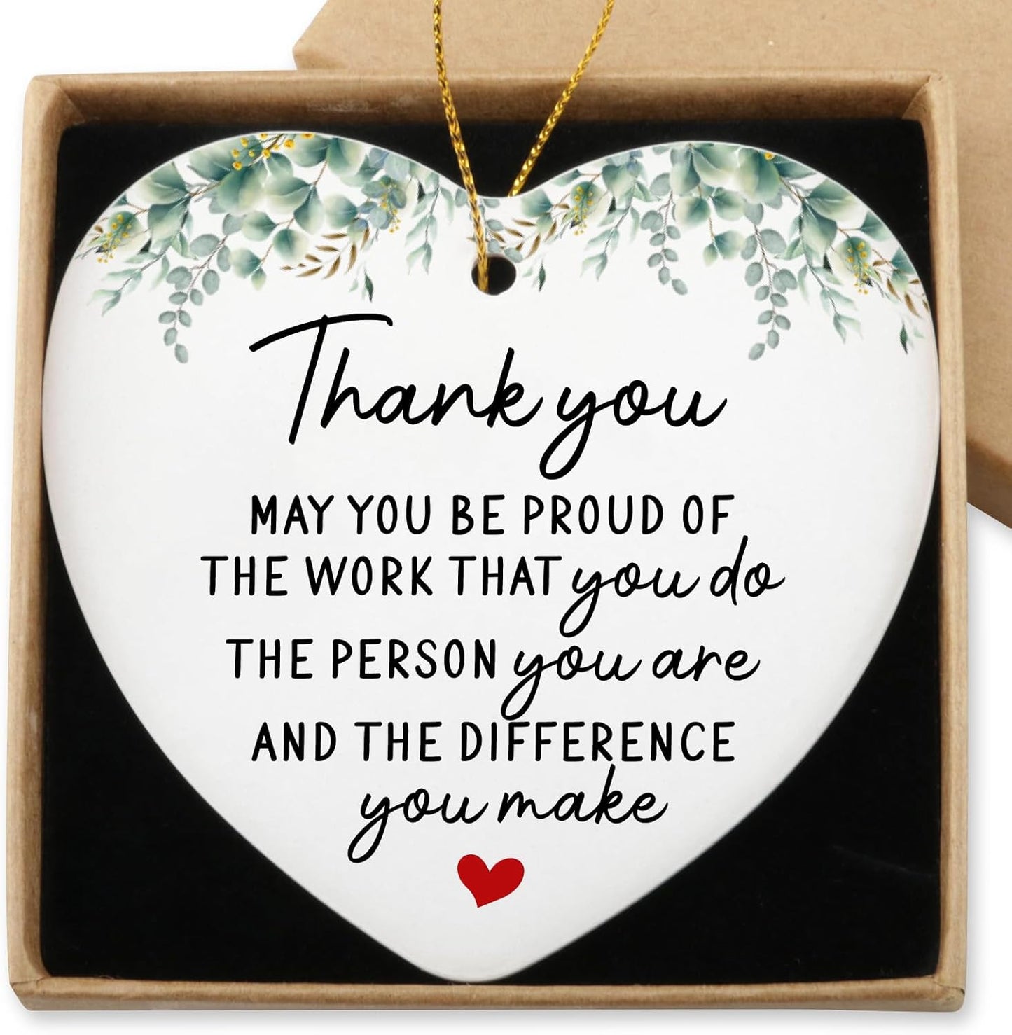 Inspirational Gifts for Women You are Amazing Hanging Ornament Ceramic Heart Keepsake Encouragement Appreciation Friendship Gifts for Coworkers Sister Thoughtful Birthday for Friends