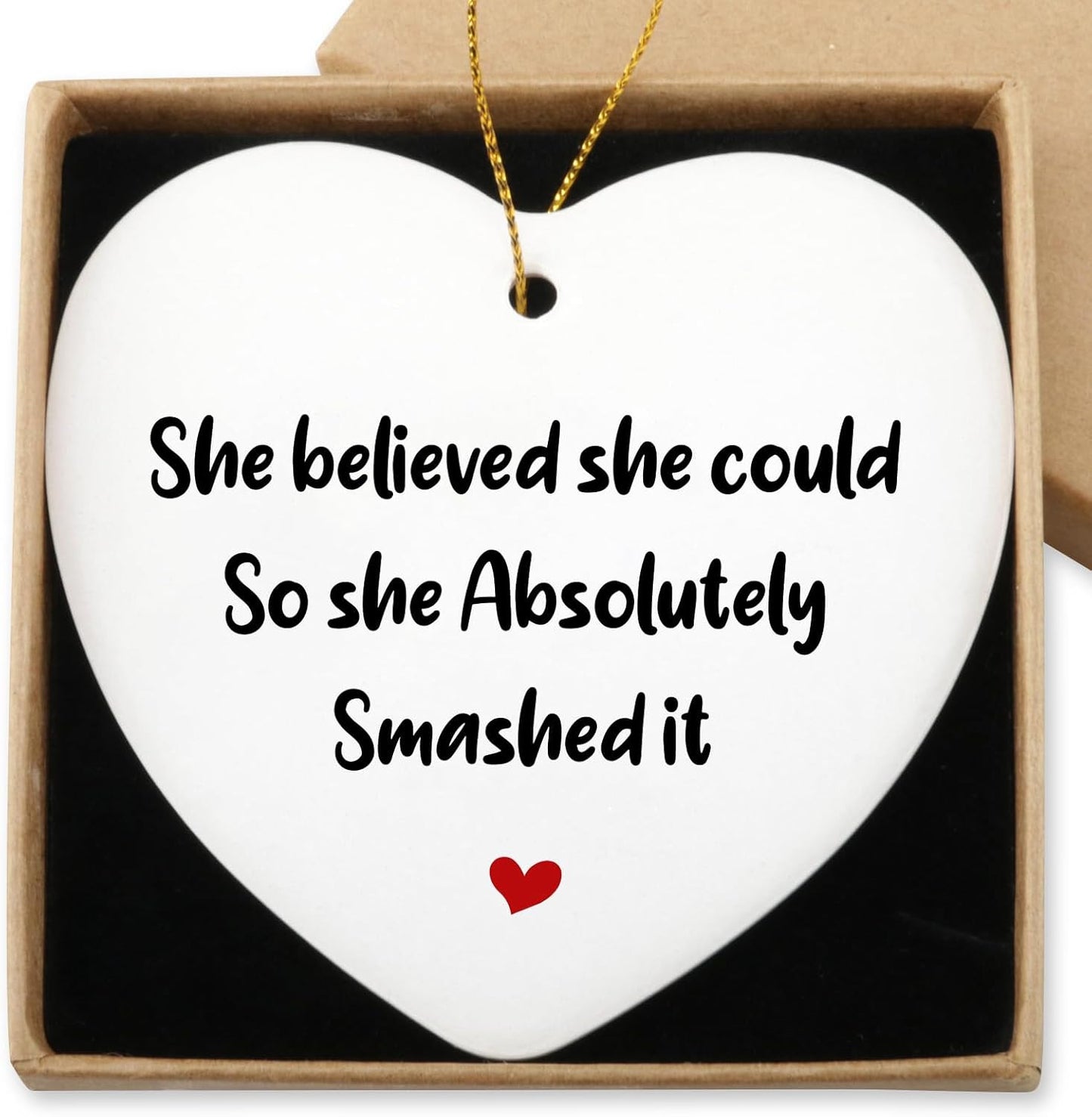 Inspirational Gifts for Women You are Amazing Hanging Ornament Ceramic Heart Keepsake Encouragement Appreciation Friendship Gifts for Coworkers Sister Thoughtful Birthday for Friends