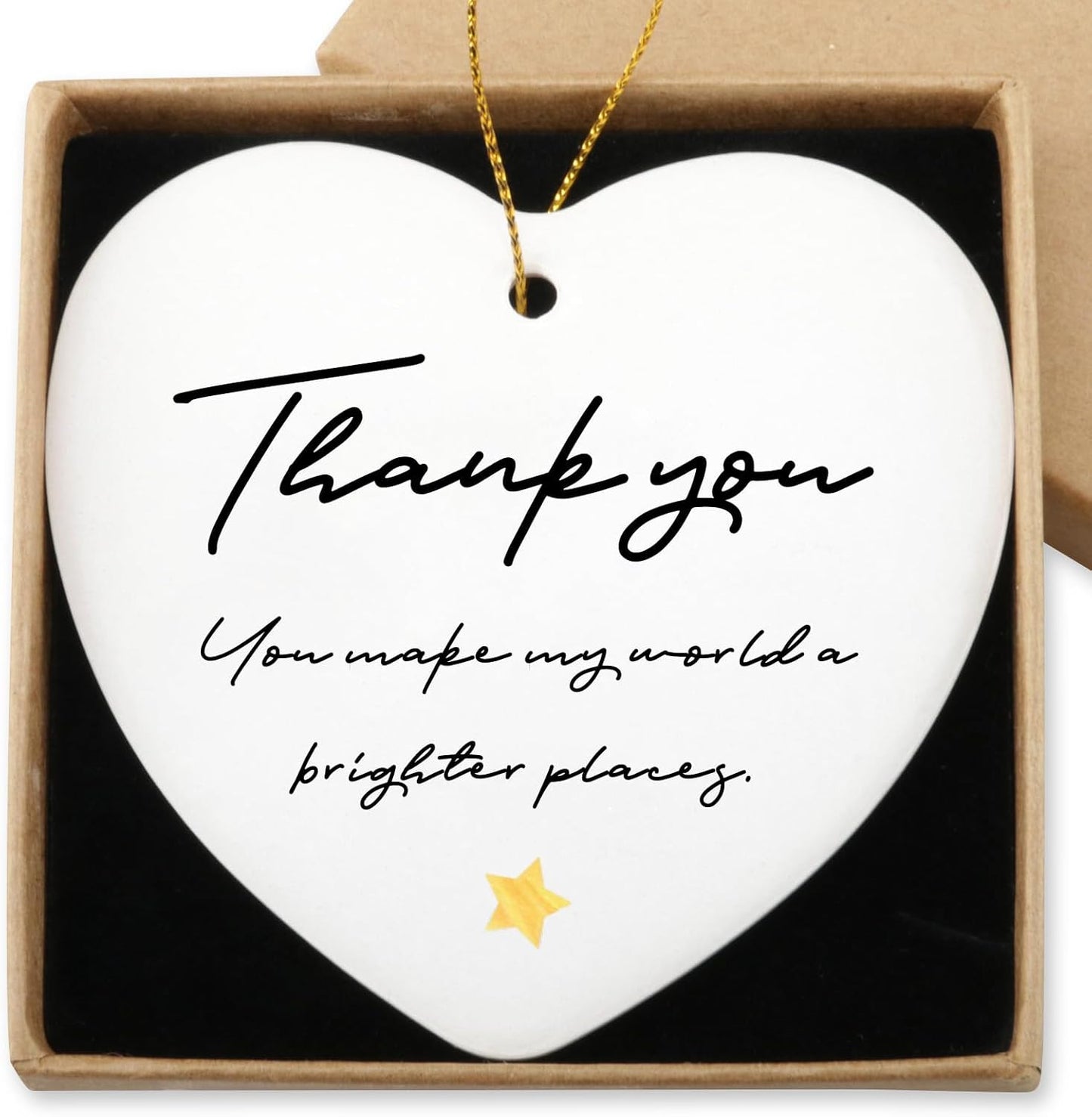 Inspirational Gifts for Women You are Amazing Hanging Ornament Ceramic Heart Keepsake Encouragement Appreciation Friendship Gifts for Coworkers Sister Thoughtful Birthday for Friends