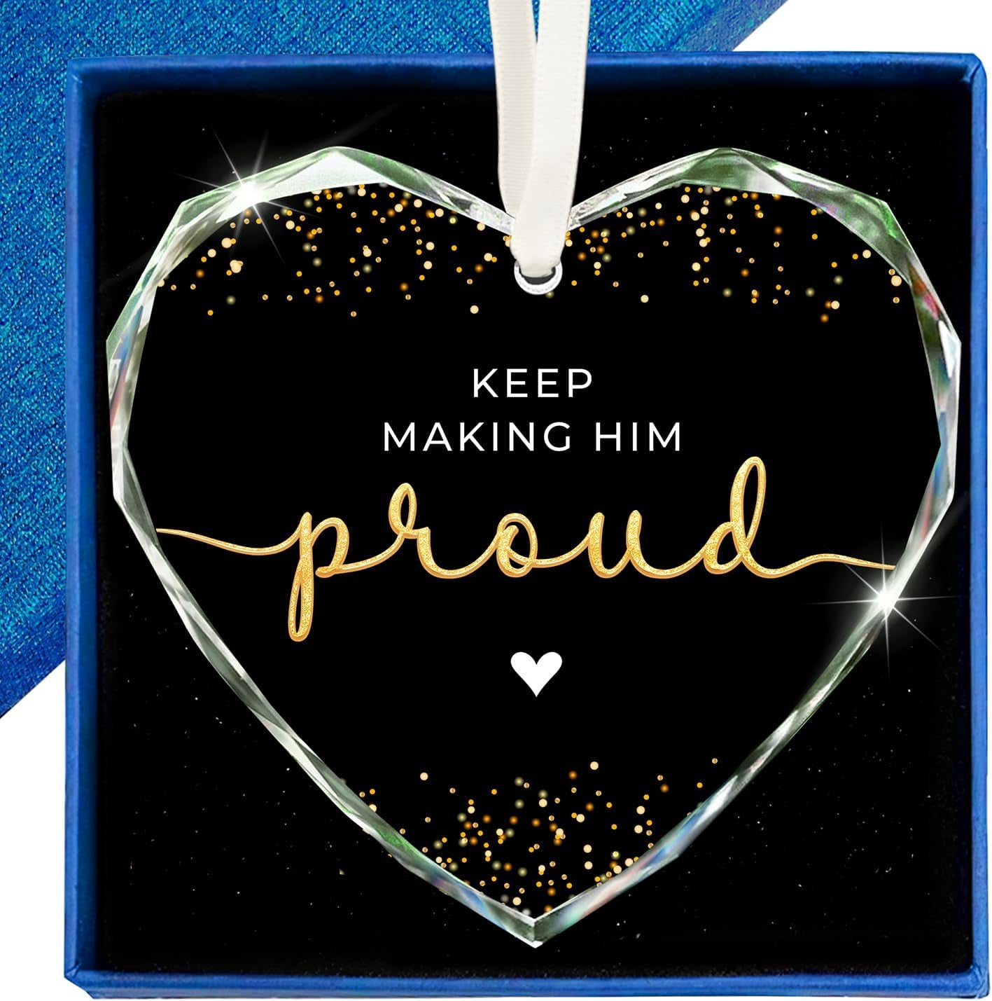 50th Anniversary Wedding Gifts for Couple - 50 Year Anniversary Wedding Gift Ideas for Parents, Husband, Wife, Her, Him - Best 50th Decoration Glass Ornament