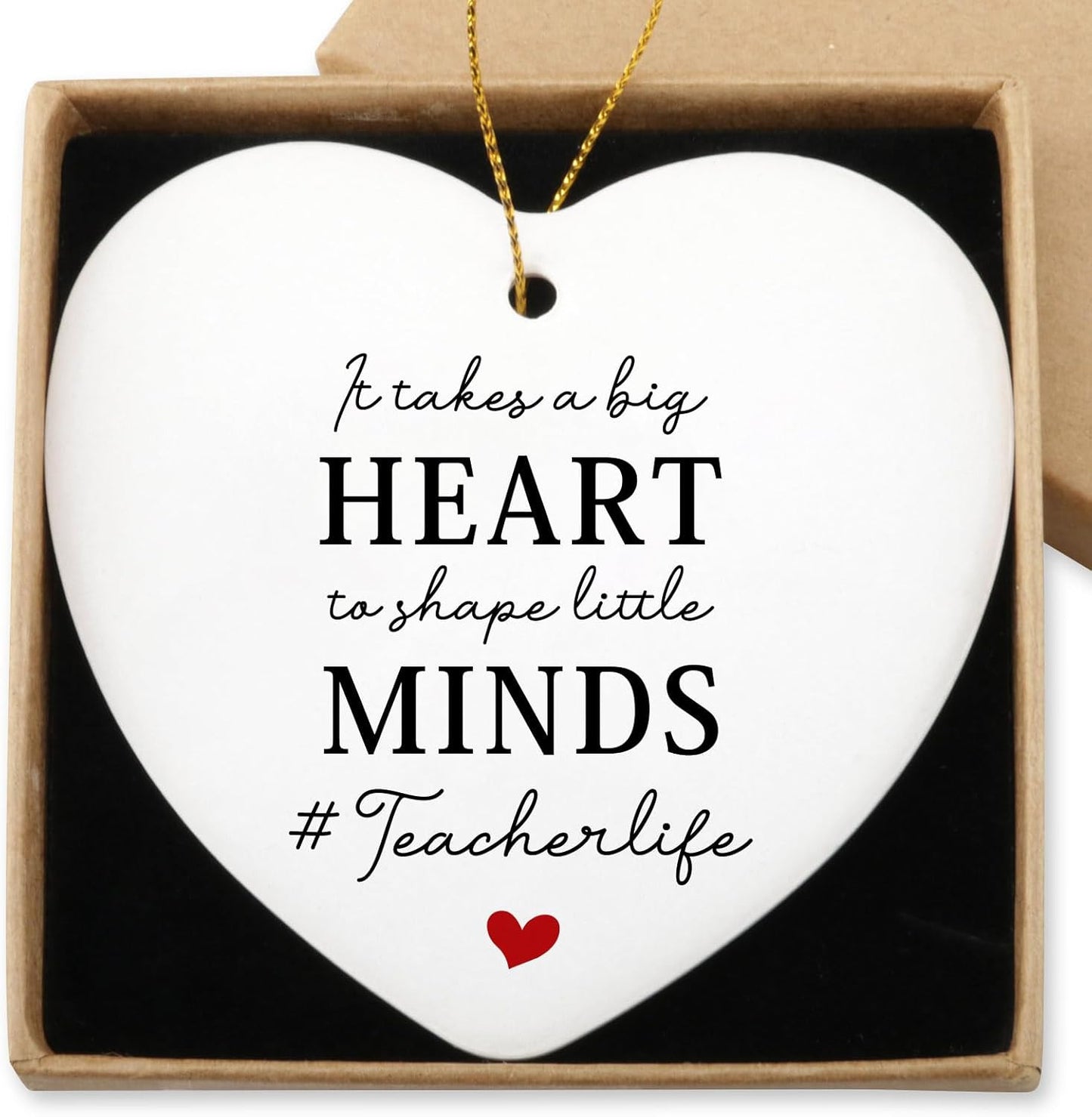 Thank You for Helping Me Shine Appreciation Gifts for Women Men Hanging Ornament Thank You Gifts for Coworkers Boss Teachers Counselor Friends Thanksgiving Christmas Ceramic Heart Keepsake