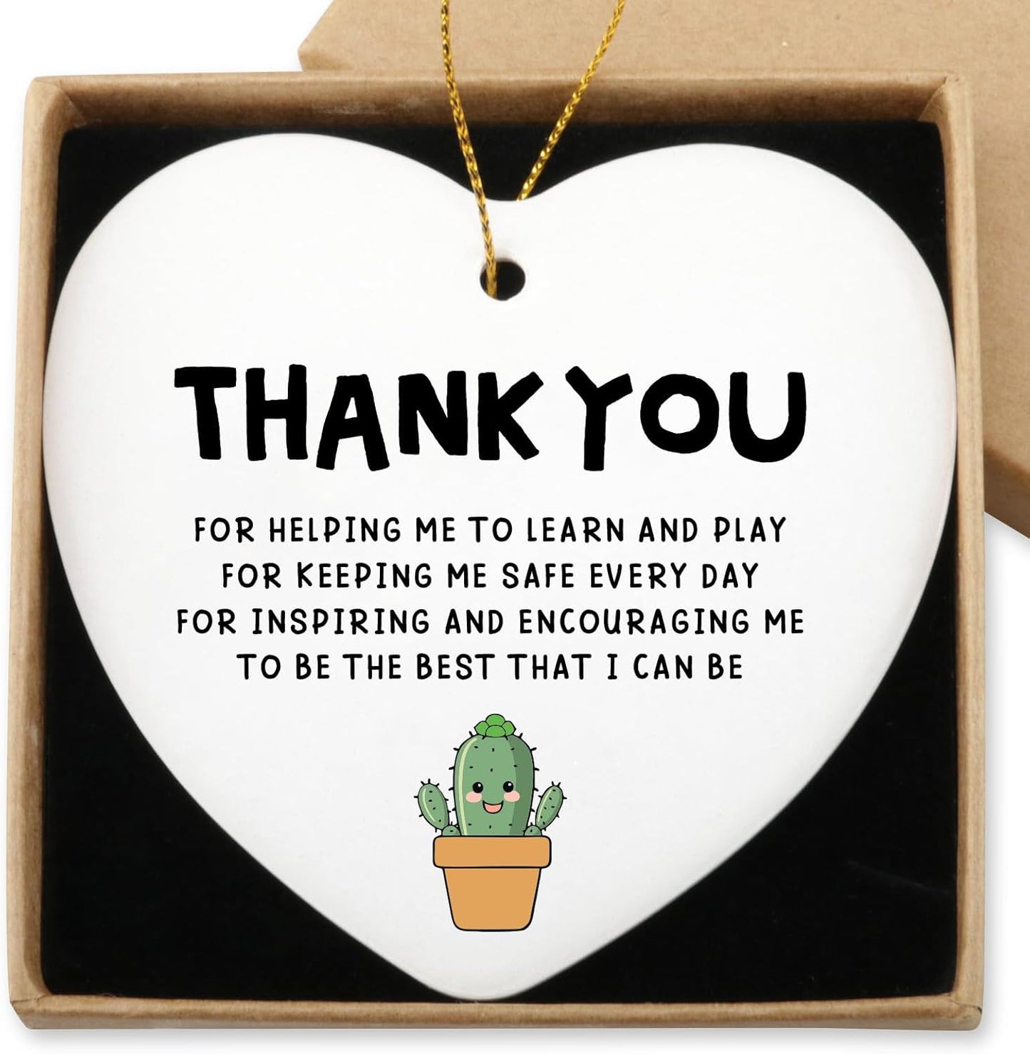 Thank You for Helping Me Shine Appreciation Gifts for Women Men Hanging Ornament Thank You Gifts for Coworkers Boss Teachers Counselor Friends Thanksgiving Christmas Ceramic Heart Keepsake