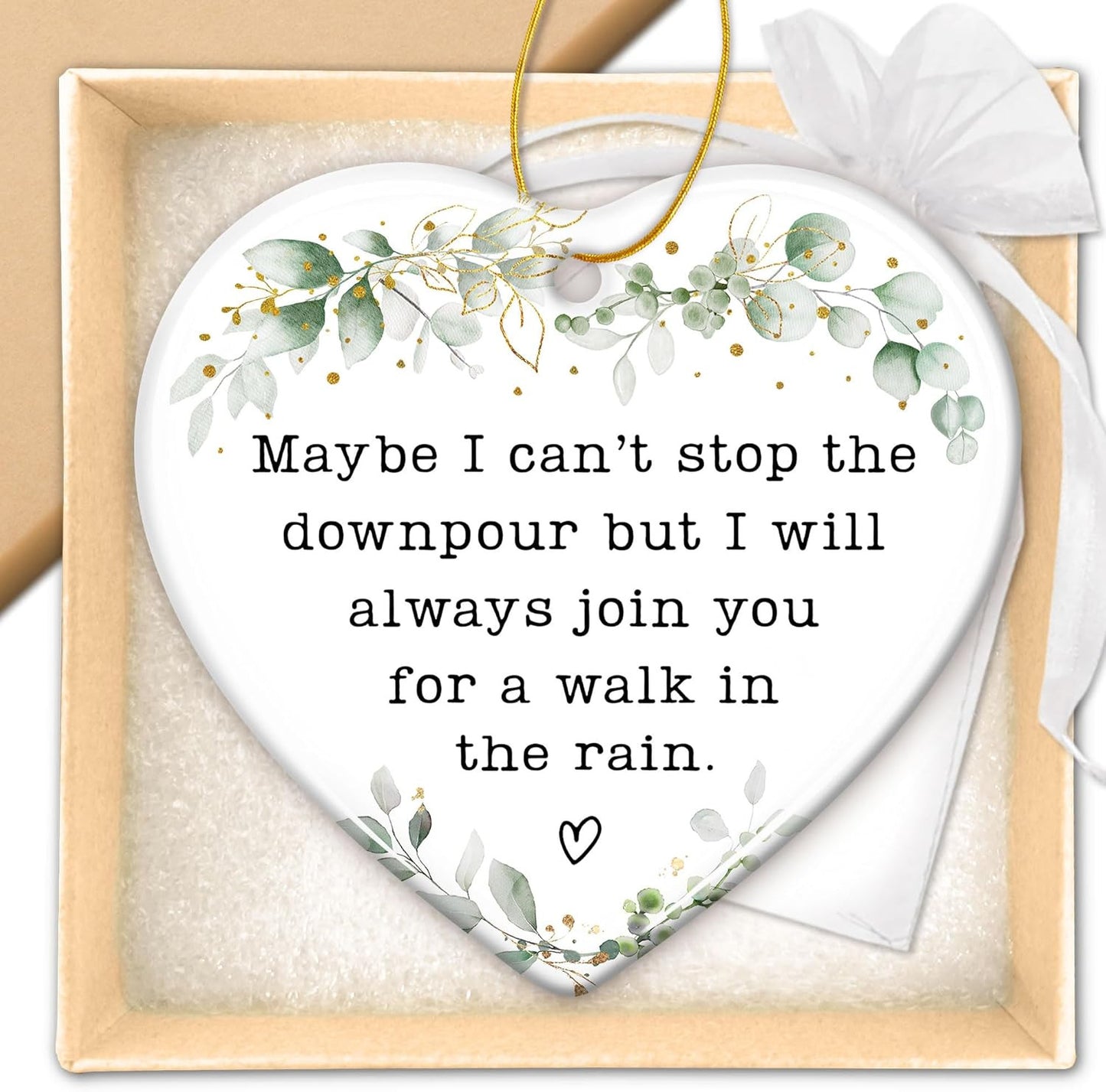 Thank You Gifts for Women Men - Teacher Appreciation Gifts - Appreciation Gift for Nurse Paraprofessional Principal Coworker Employee Counselor Boss - Retirement Farewell Going Away - Ceramic Ornament