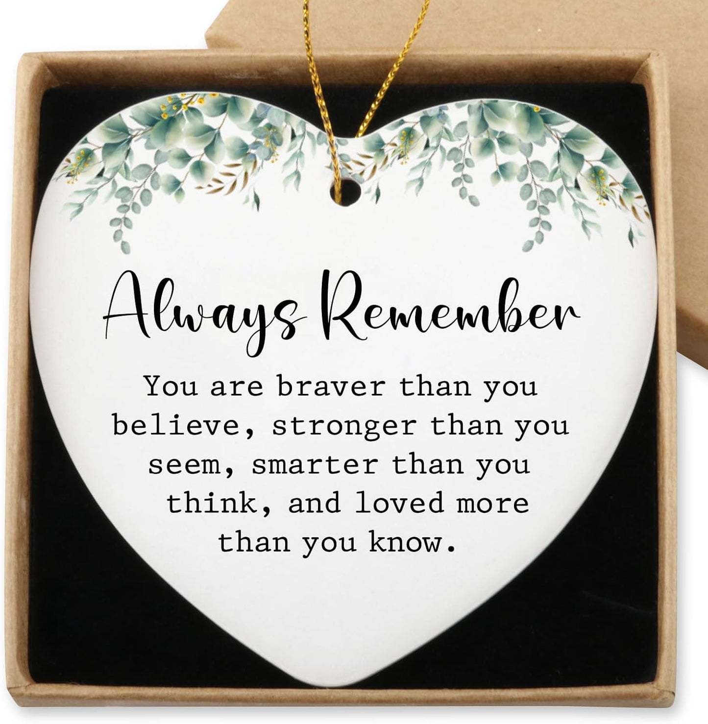 Inspirational Gifts for Women Sometimes Life Can Be Tough Hanging Ornament Thinking of You Gift Funny Birthday Encouragement Motivational Gifts for Sister Friend Christmas Ceramic Heart Keepsake