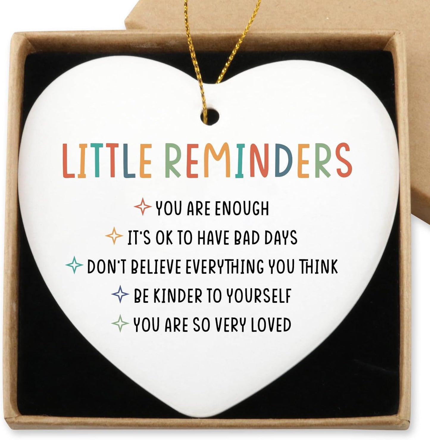 Inspirational Gifts for Women Sometimes Life Can Be Tough Hanging Ornament Thinking of You Gift Funny Birthday Encouragement Motivational Gifts for Sister Friend Christmas Ceramic Heart Keepsake