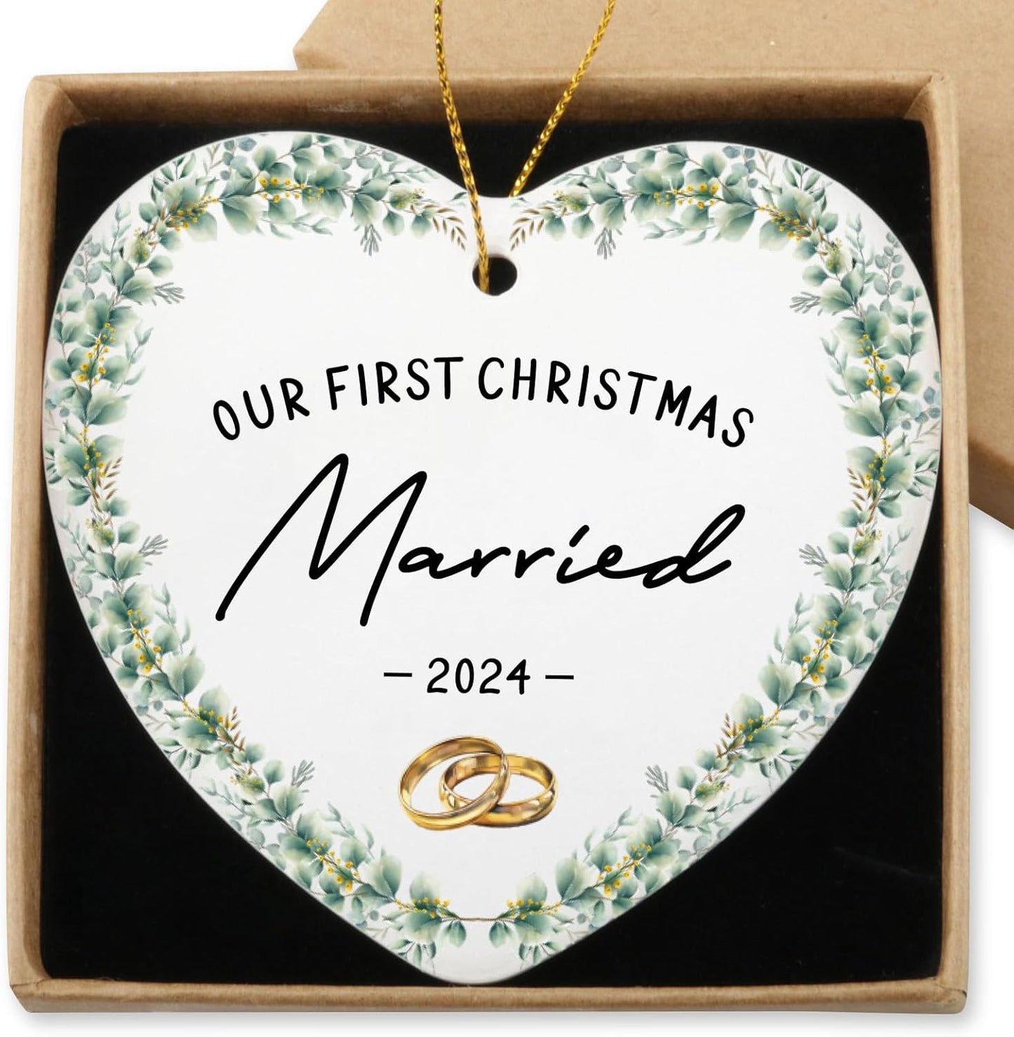 Anniversary Wedding Gifts for Wife Husband Hanging Ornament Thanks for Being My Person Gifts for Couple Valentines Day Birthday Christmas Ceramic Heart Keepsake Gift for Your Lover