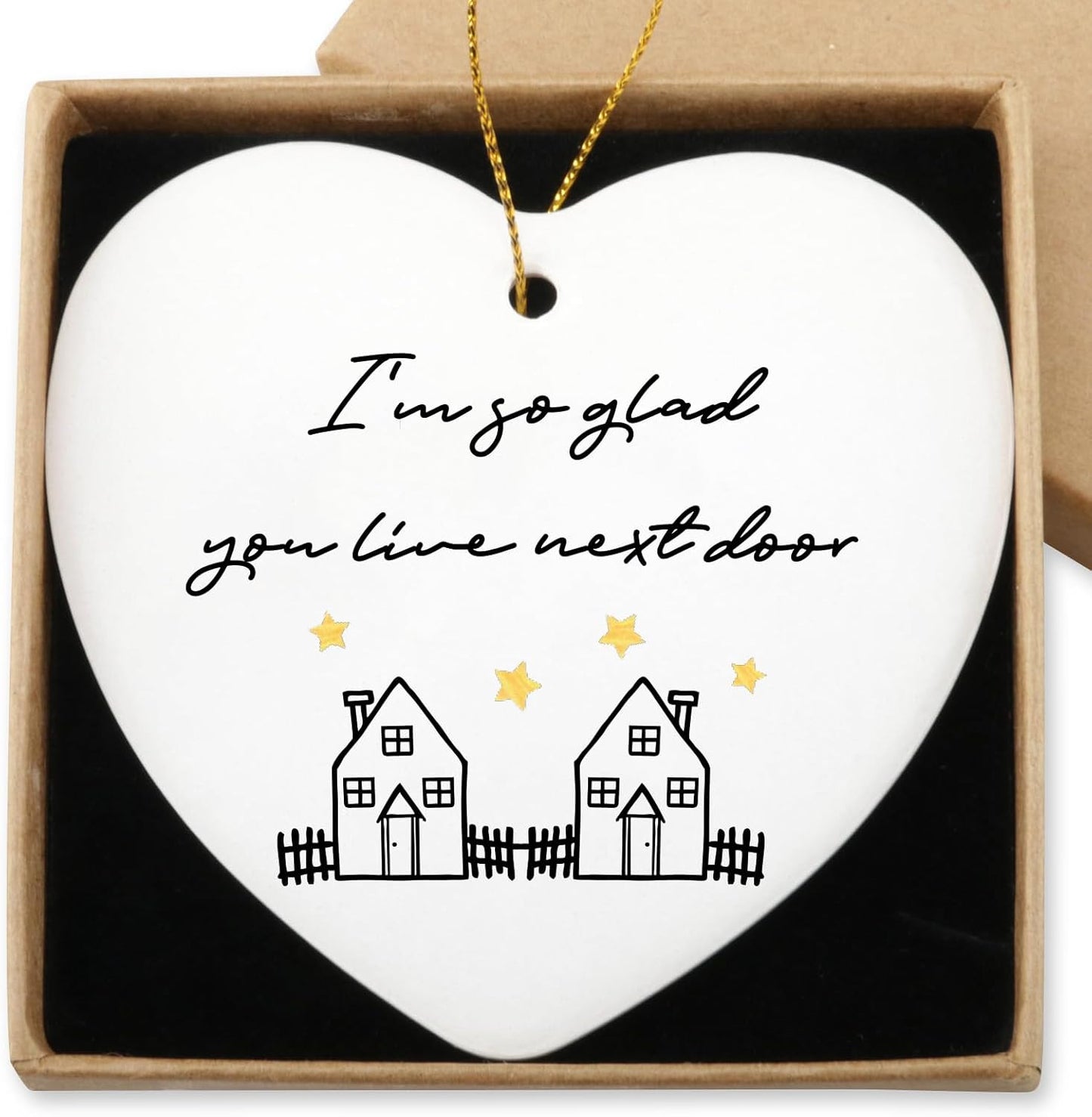 Soul Sister Gifts for Women Sisters are Like Stars Hanging Ornament Ceramic Heart Keepsake Christmas Birthday Gift for Sister Friends Female Long Distance from Sister