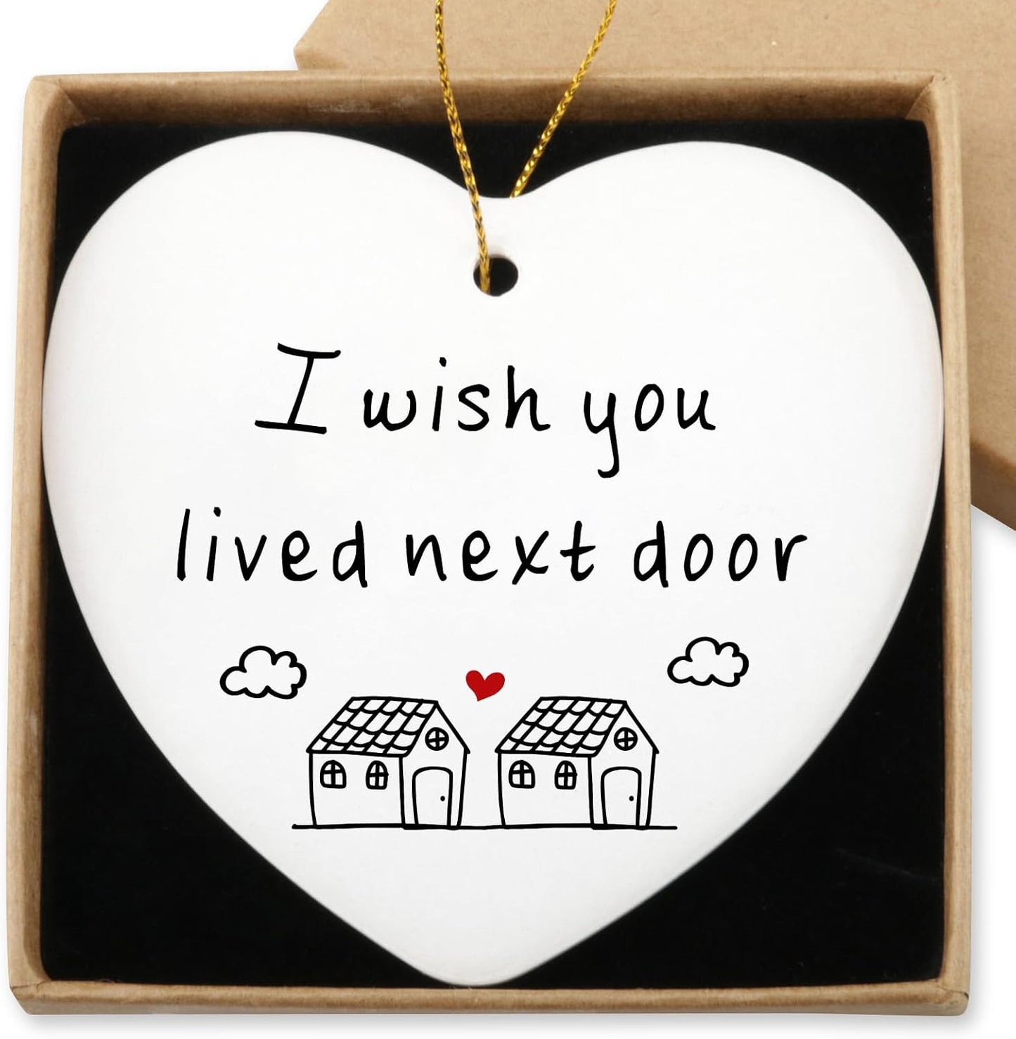 Soul Sister Gifts for Women Sisters are Like Stars Hanging Ornament Ceramic Heart Keepsake Christmas Birthday Gift for Sister Friends Female Long Distance from Sister
