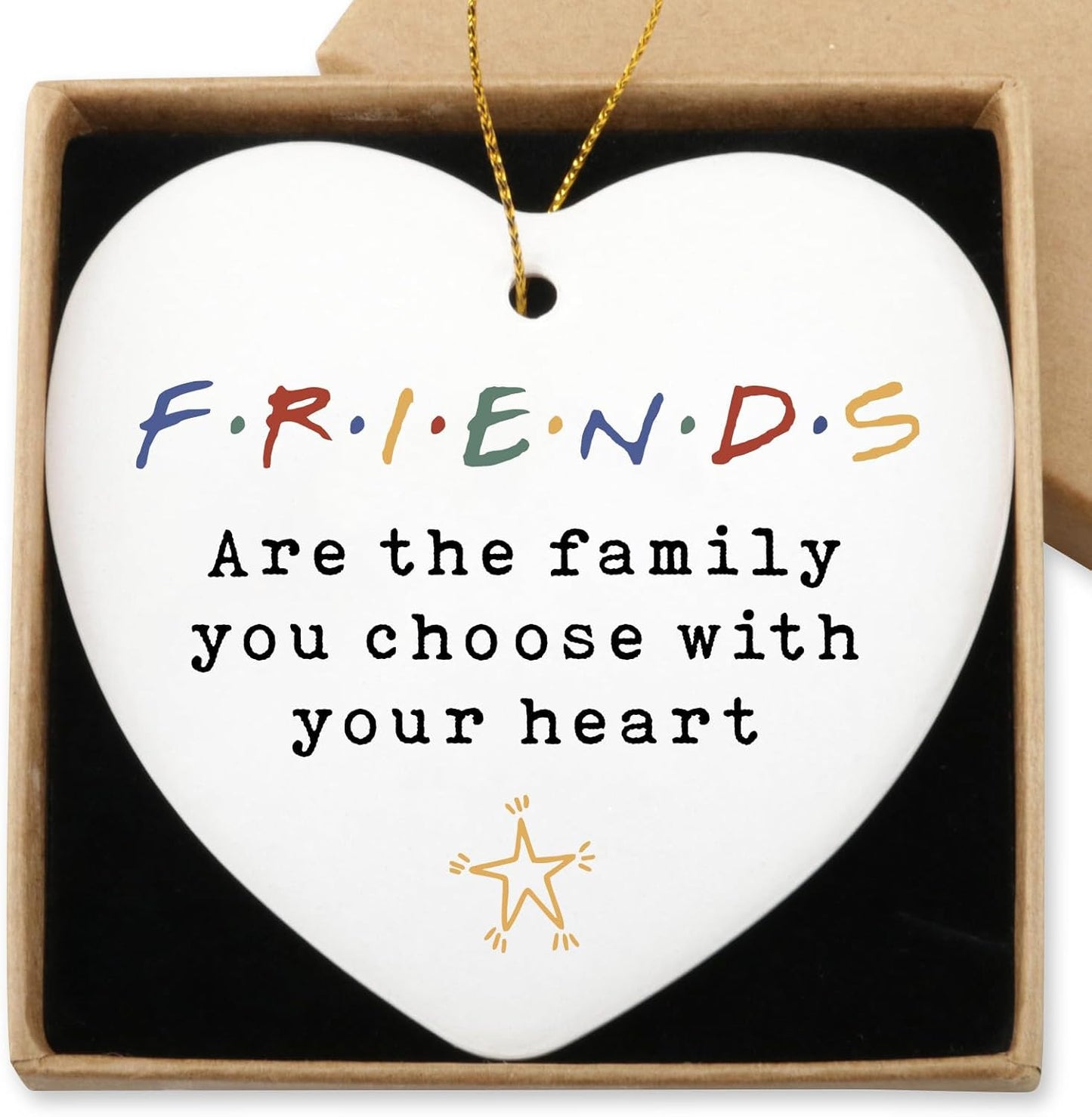 Soul Sister Gifts for Women Sisters are Like Stars Hanging Ornament Ceramic Heart Keepsake Christmas Birthday Gift for Sister Friends Female Long Distance from Sister
