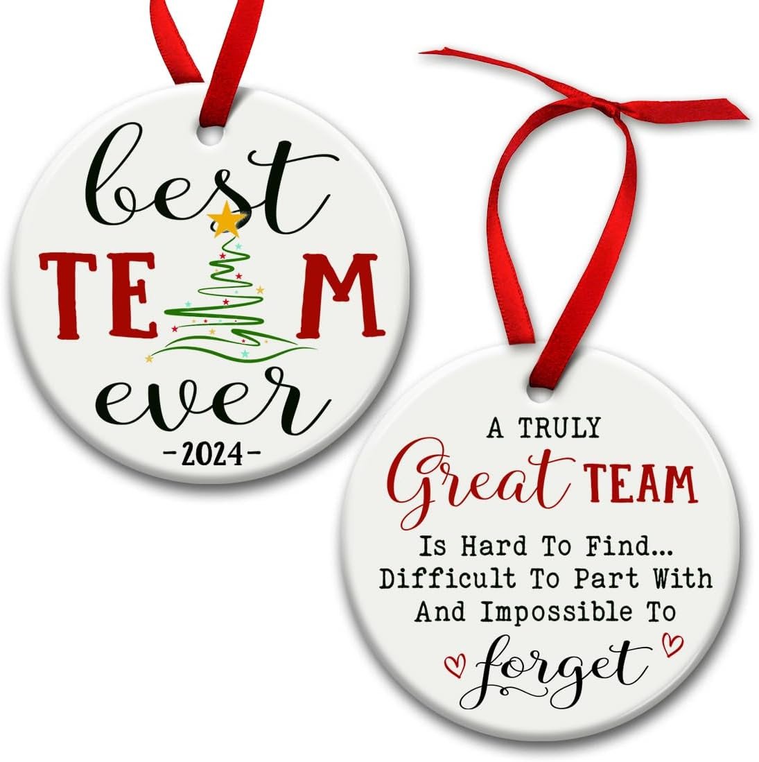 SOL VIBES Cardinal Memorial Ornament, Christmas Ceramic Ornaments, Remembrance Gift for Loss of Mom, Dad, Grandma, Grandpa, Sympathy Bereavement Condolences Gifts