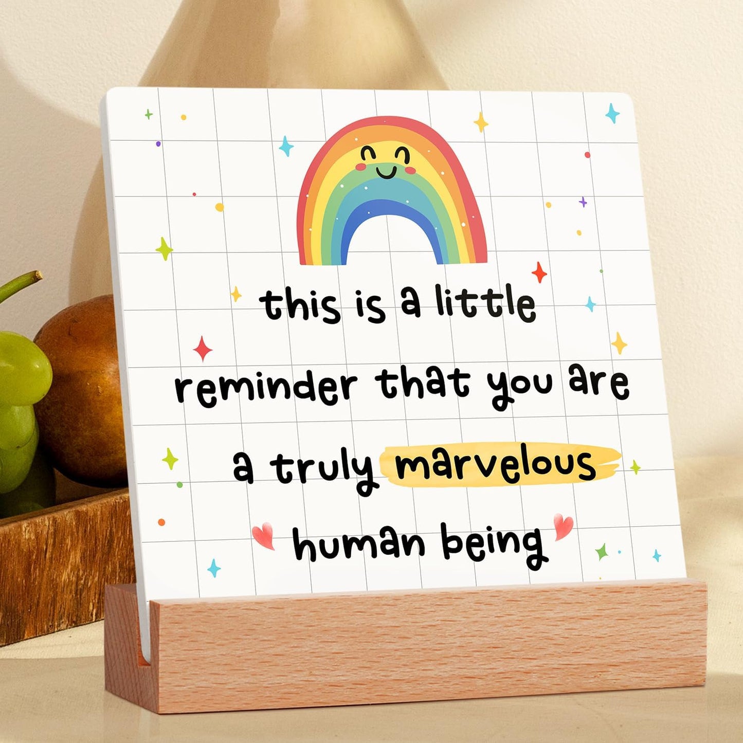 Thank You Ceramic Plaque Gifts for Women - Teacher Gifts - Appreciation Gift for Teacher Nurse Coworker Daycare Provider Nanny Babysiter - It Takes a Village Plaque - Ceramic Sign for Home Office Desk