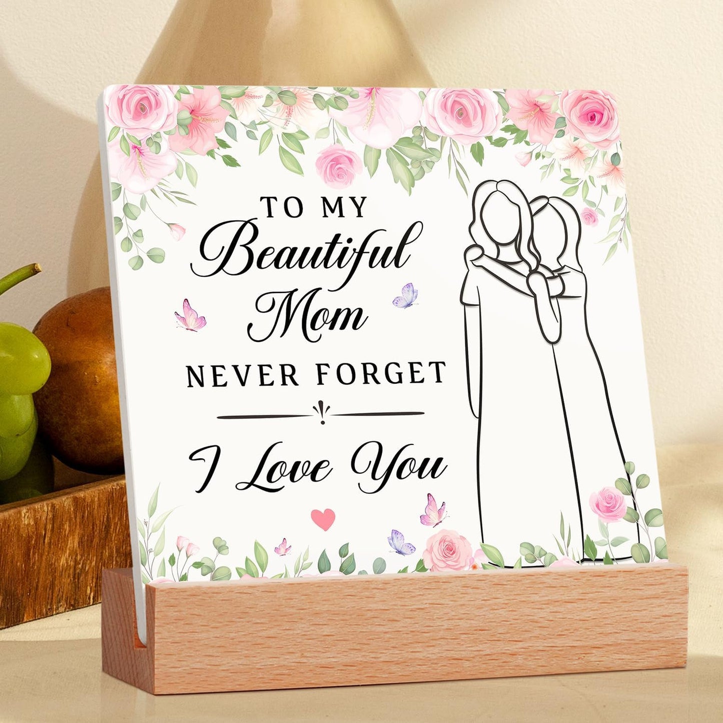 Thank You Ceramic Plaque Gifts for Women - Teacher Gifts - Appreciation Gift for Teacher Nurse Coworker Daycare Provider Nanny Babysiter - It Takes a Village Plaque - Ceramic Sign for Home Office Desk