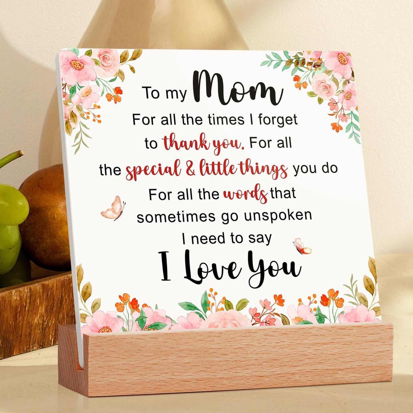 Thank You Ceramic Plaque Gifts for Women - Teacher Gifts - Appreciation Gift for Teacher Nurse Coworker Daycare Provider Nanny Babysiter - It Takes a Village Plaque - Ceramic Sign for Home Office Desk