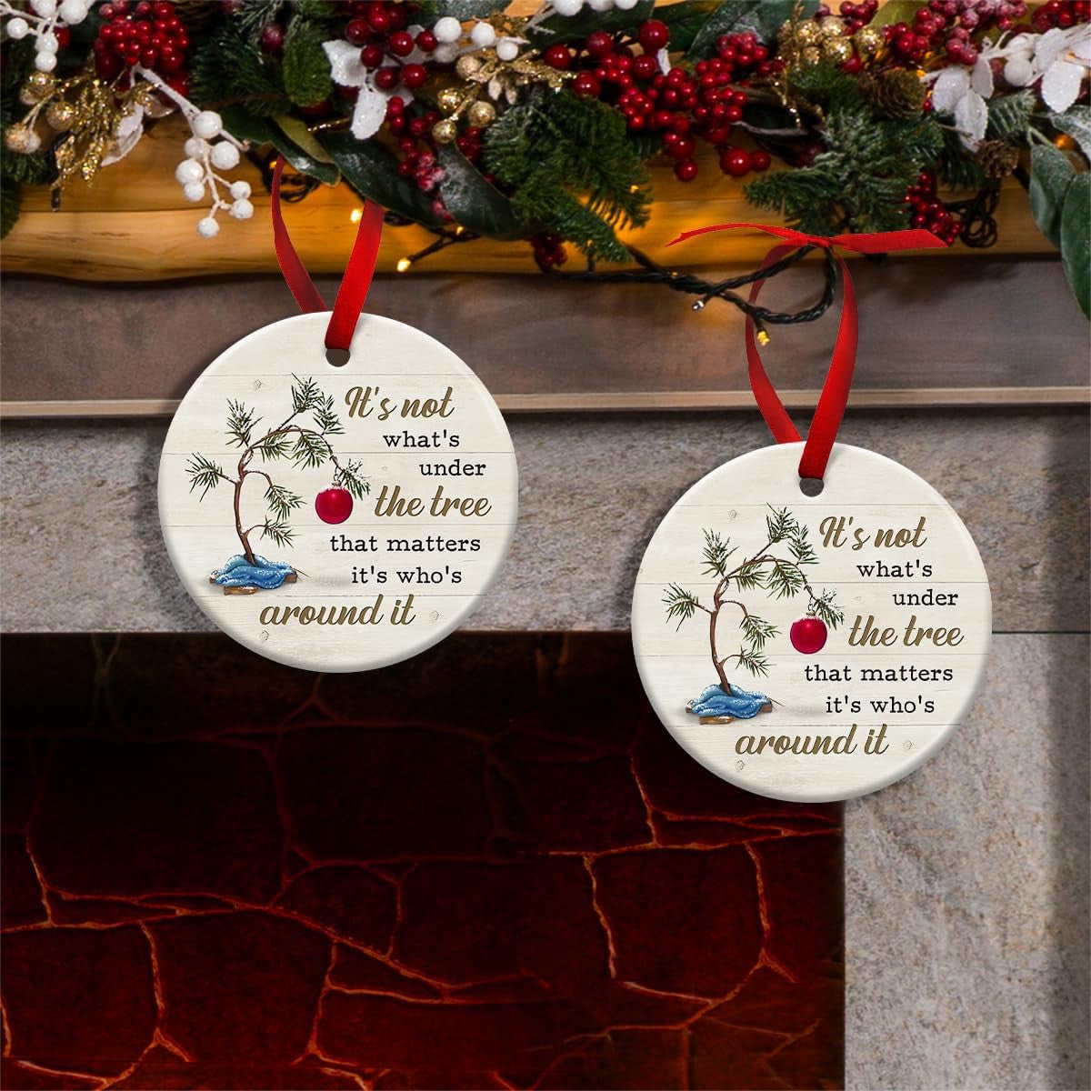 Christmas Ornaments, Inspirational Gifts for Xmas Hanging Decor - Ideal Gift for Family, Sister, Friends, Couples, Women & Men - Under Tree Christmas Decoration