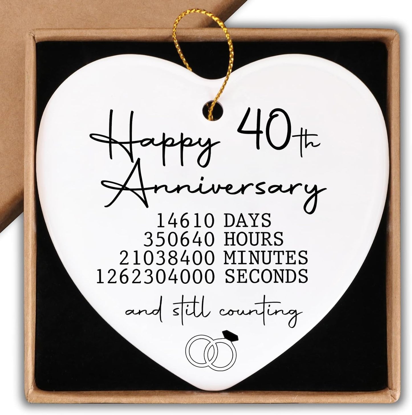 50th Wedding Anniversary Ornament Gifts for Couple 50th Anniversary Wedding Gifts for Parents Ornament Keepsake Sign Heart Plaque Happy Anniversary Christmas Ornaments for Husband Wife
