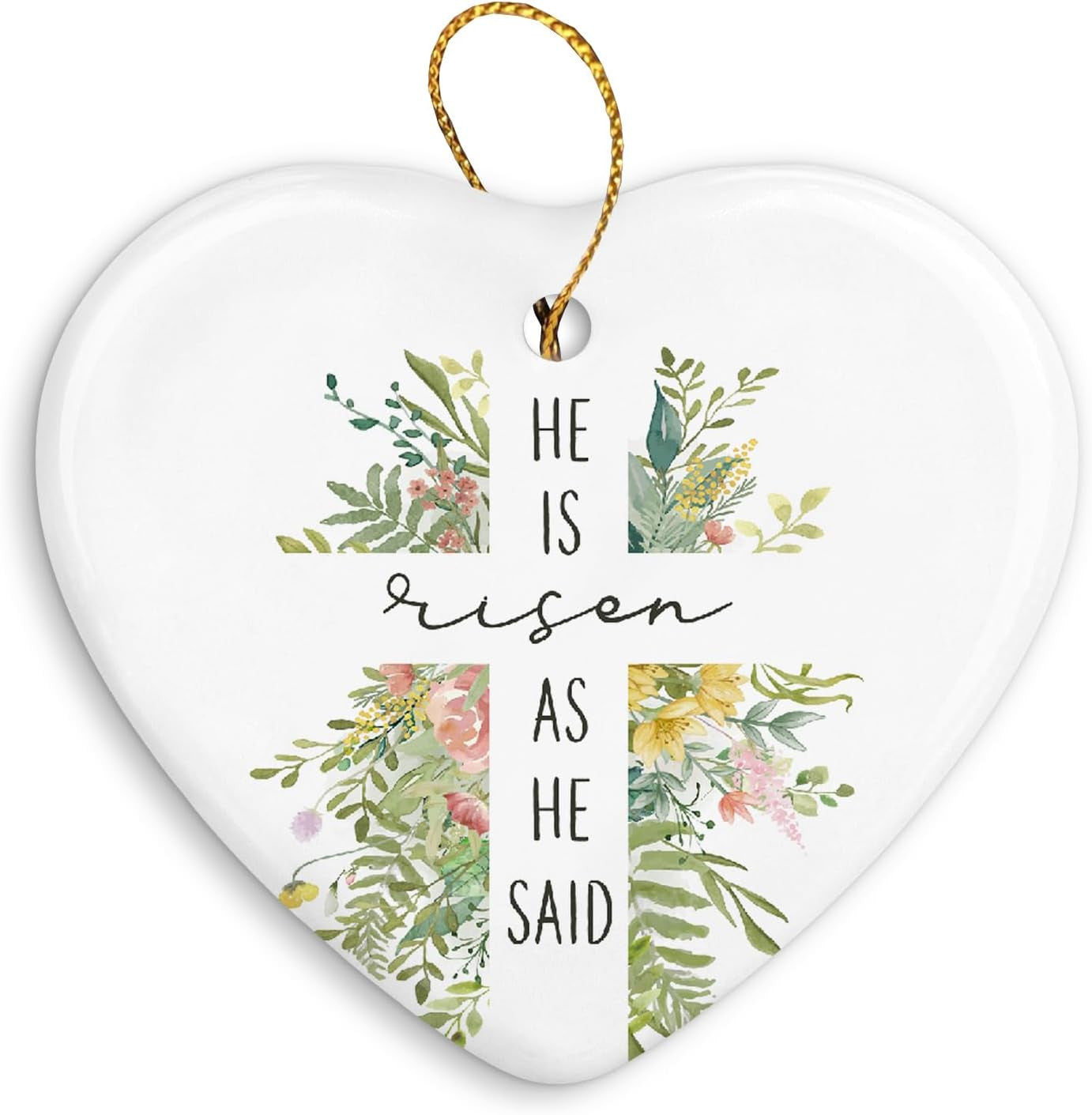 Christian Gifts Christmas Ornament Keepsake Sign,Thankful Grateful Blessed Wall Decor,Religious Christmas Ornaments for Christmas Tree,Ceramic Heart Keepsake Christmas Bible Gifts for Women