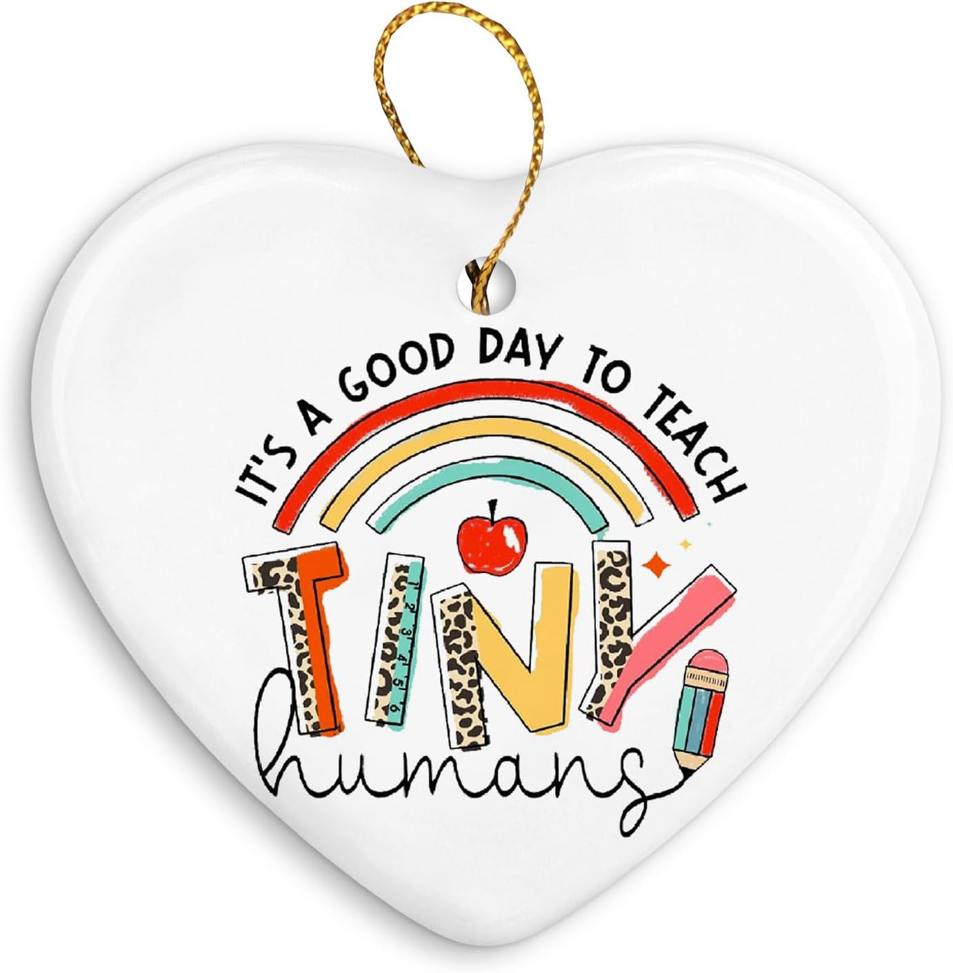 Teacher Appreciation Gifts,Teacher Gift for Women,Thank You Gifts from Students,It's a Good Day Ceramic Heart Keepsake Sign,Hanging Ornaments