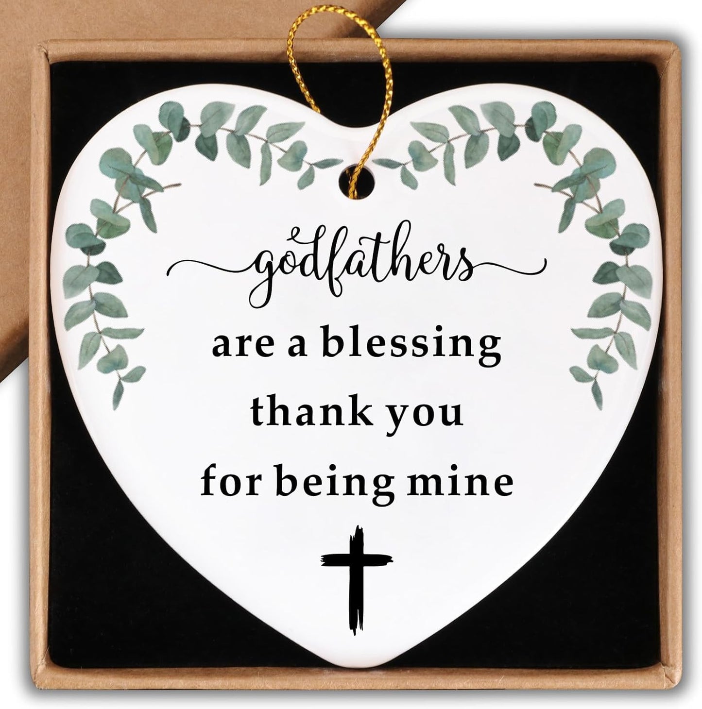 To My Grandson Gifts from Grandma Ceramic Ornament Keepsake Sign Heart Plaque Heartwarming Birthday Christmas Wedding Graduation Gifts for Grandson Family from Grandma