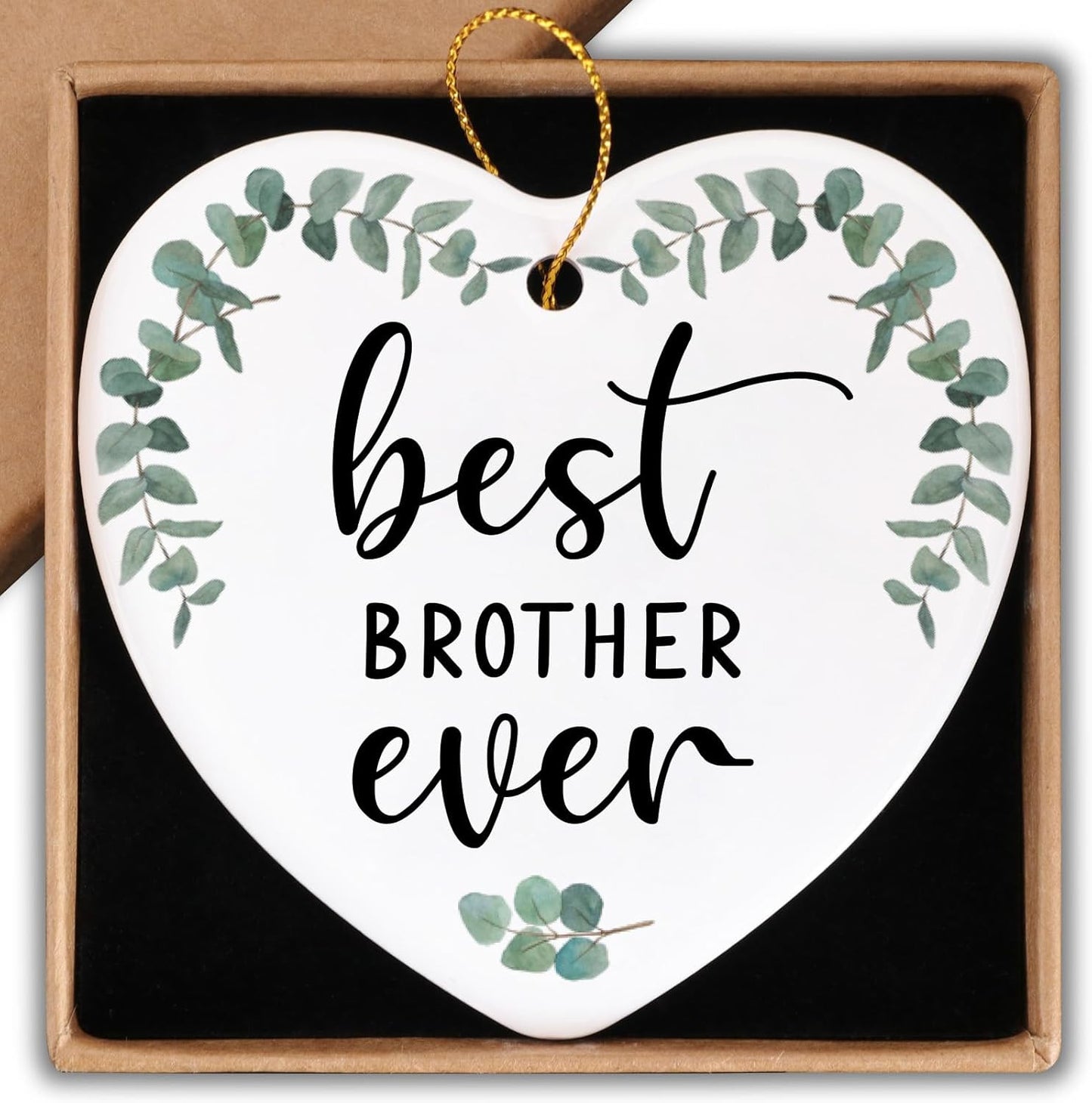 To My Grandson Gifts from Grandma Ceramic Ornament Keepsake Sign Heart Plaque Heartwarming Birthday Christmas Wedding Graduation Gifts for Grandson Family from Grandma