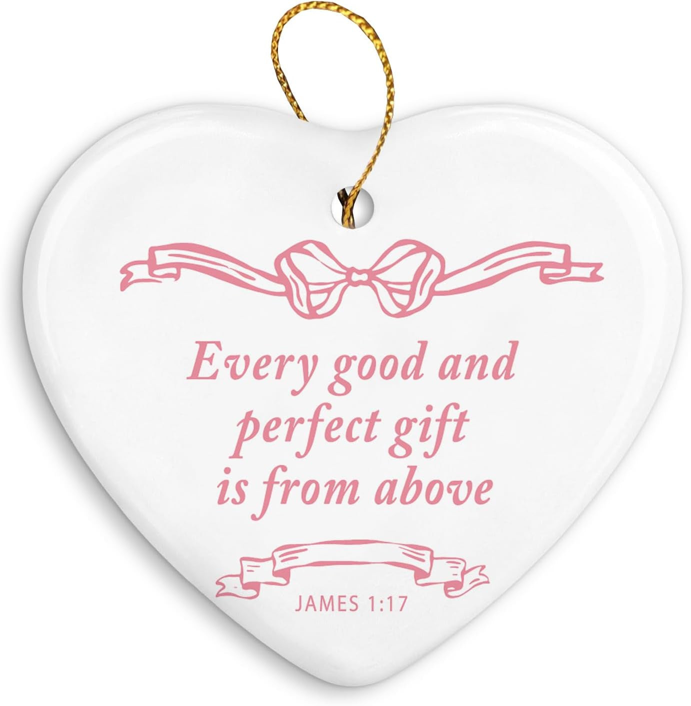 Coquette Pink Bow Christian Inspirational Gifts,God Says You are Ornaments for Christmas Tree,Preppy Girly Gifts for Women,Bible Verse Religious Scripture Ornament Keepsake Sign,Hanging