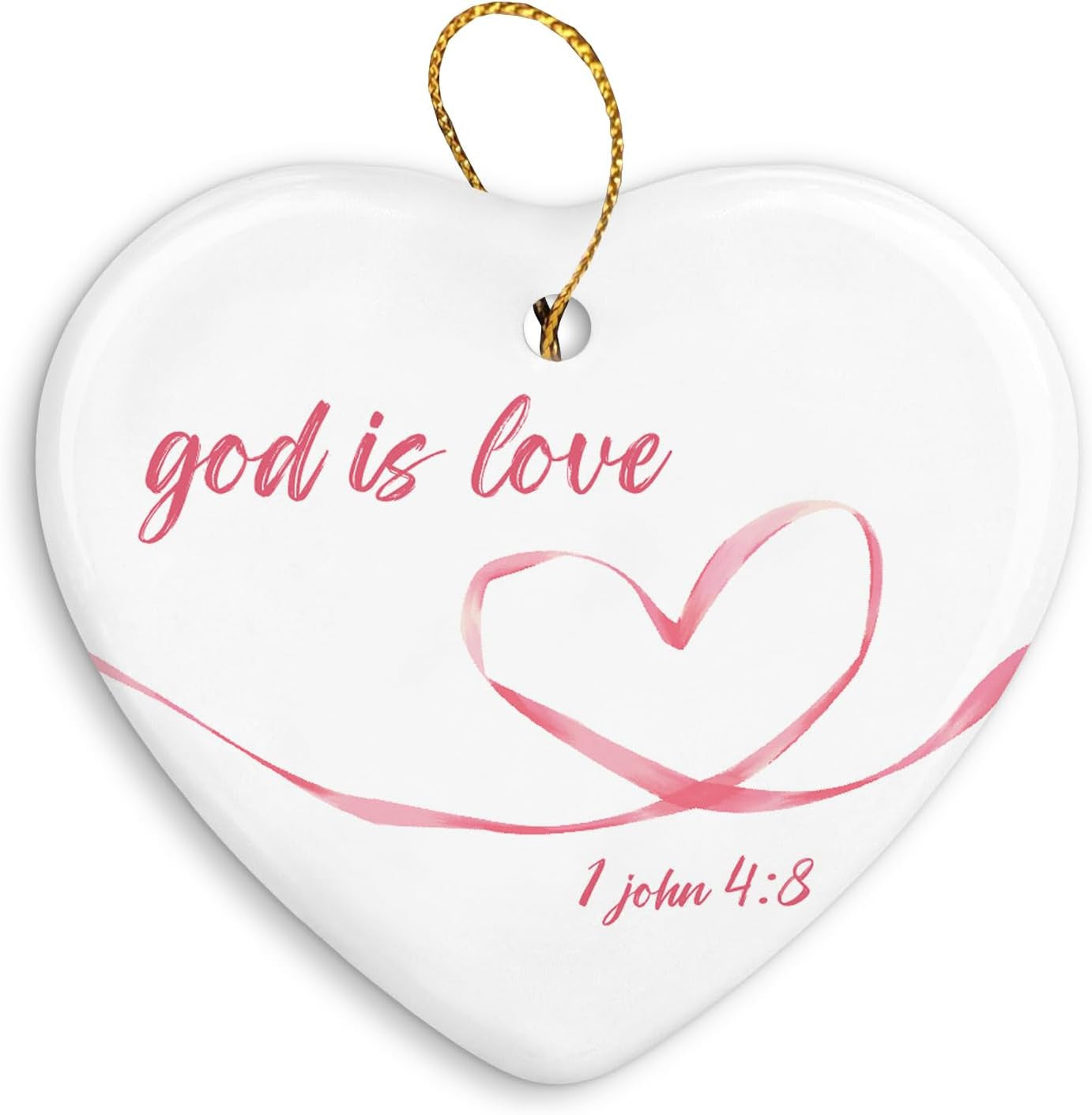 Coquette Pink Bow Christian Inspirational Gifts,God Says You are Ornaments for Christmas Tree,Preppy Girly Gifts for Women,Bible Verse Religious Scripture Ornament Keepsake Sign,Hanging