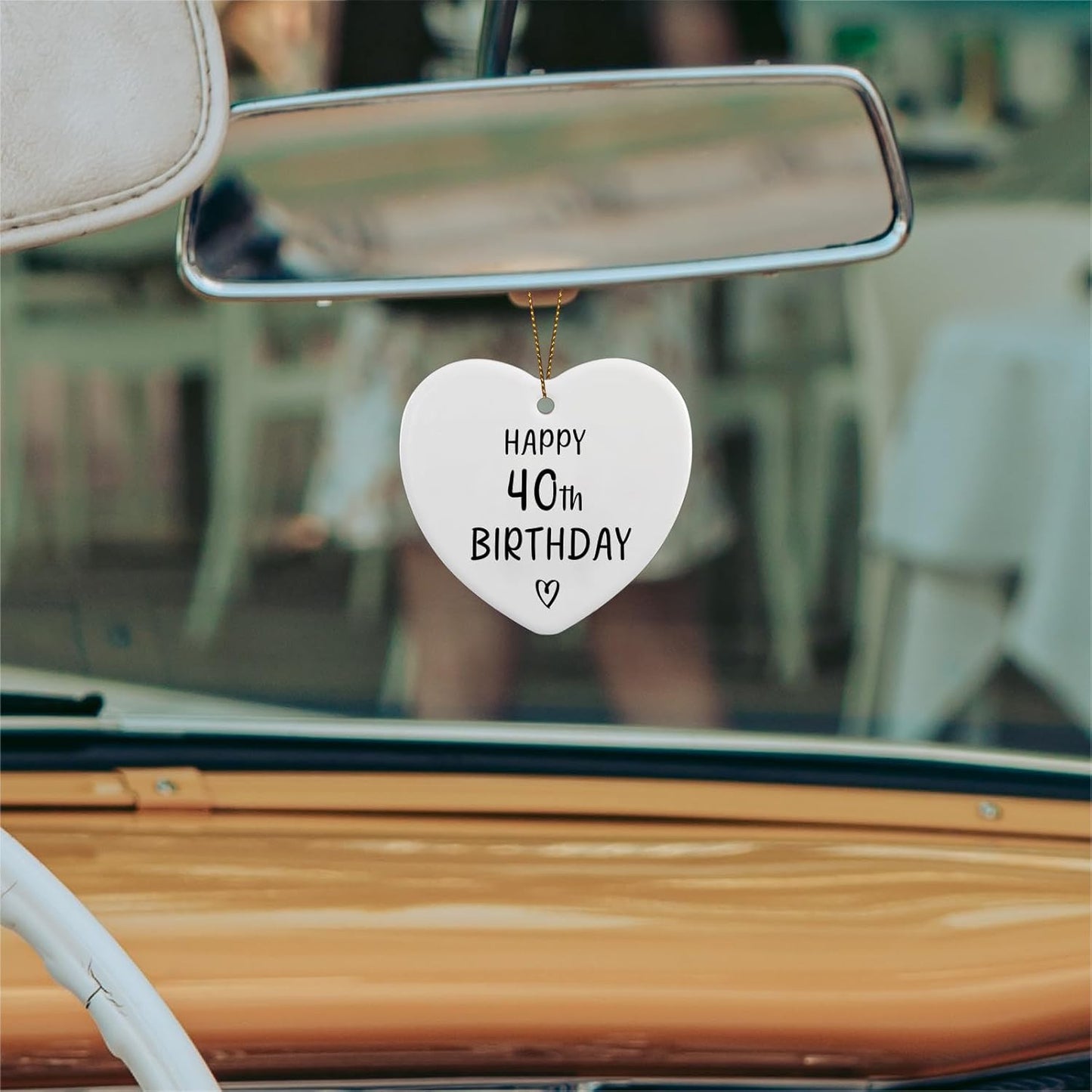 40th Birthday Gifts for Her Him Ornament Keepsake Sign Heart Plaque 40 Year Old Birthday Gifts for Women Men 40th Birthday Ideas