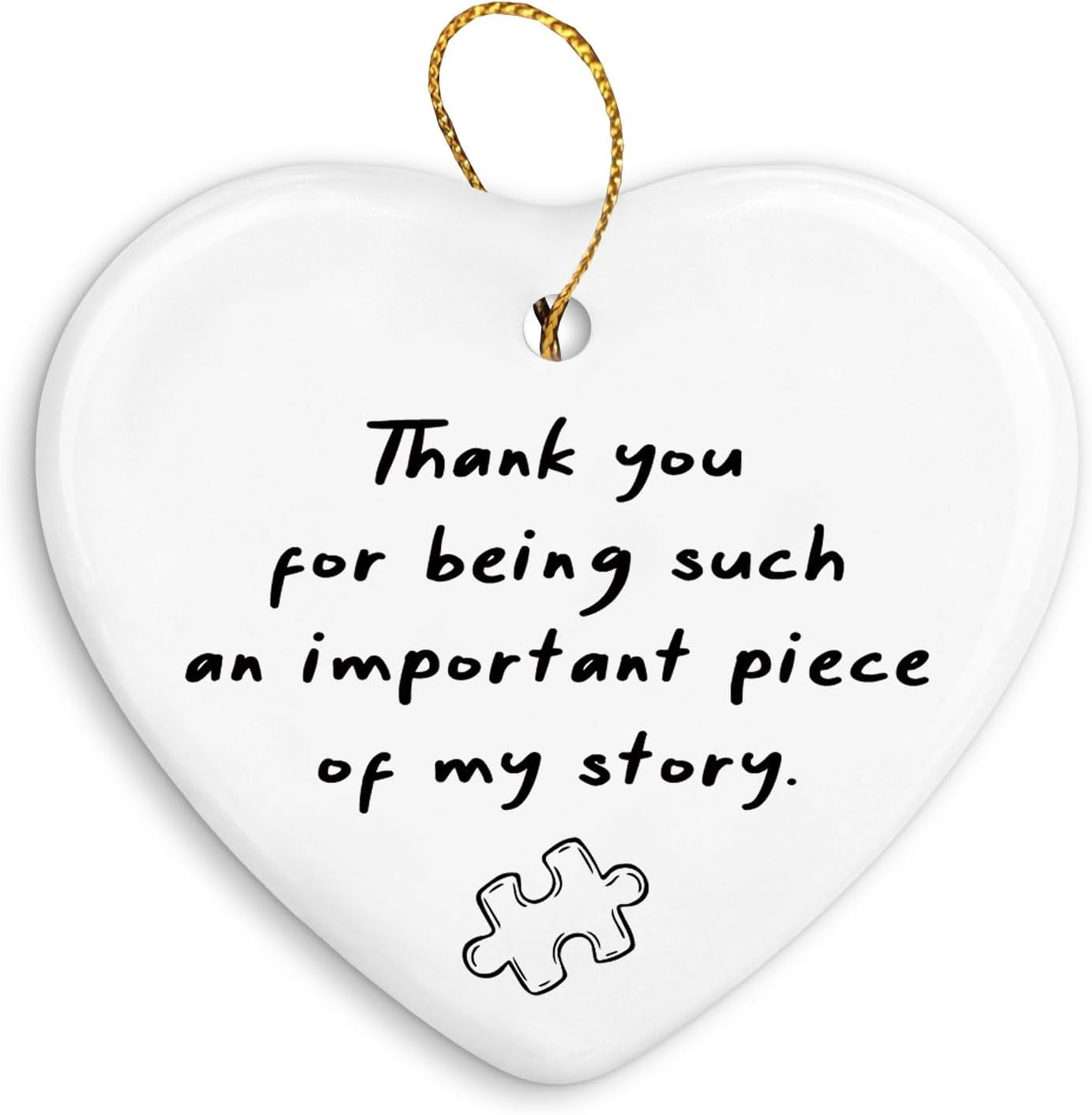 Thank You Gifts for Coworkers,Best Friend Christmas Ornament,Soul Sister Gifts for Women,Appreciation Gift for Women,White Christmas Ceramic Christmas Ornament Gifts,Hanging Ornaments