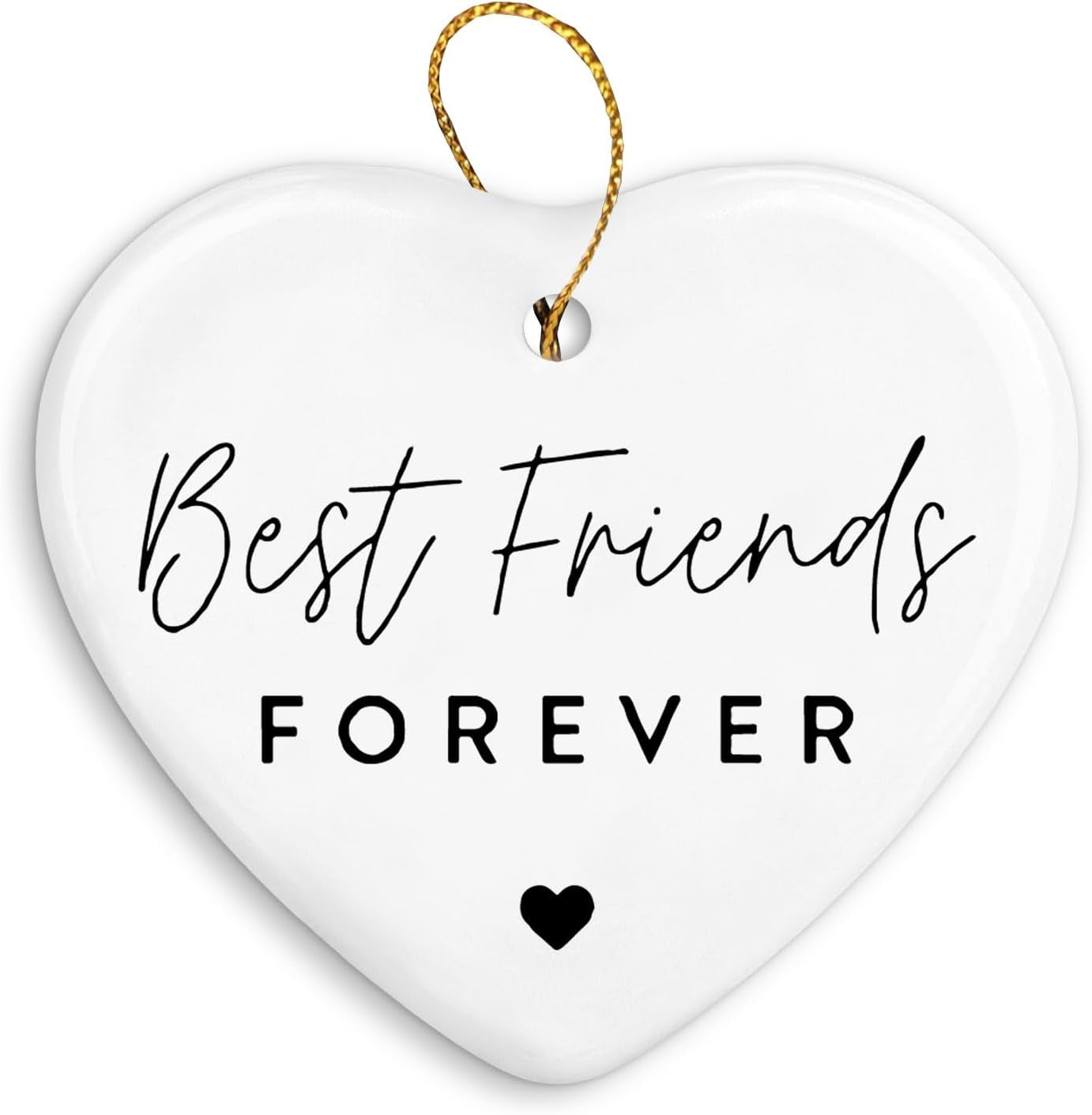 Thank You Gifts for Coworkers,Best Friend Christmas Ornament,Soul Sister Gifts for Women,Appreciation Gift for Women,White Christmas Ceramic Christmas Ornament Gifts,Hanging Ornaments