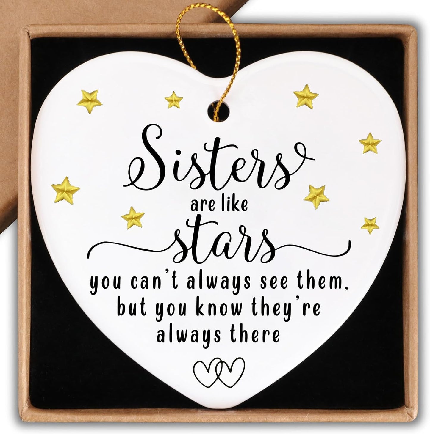 Friendship Gifts for Women Ceramic Ornament Keepsake Sign Heart Plaque I'm Here for You Best Friend Bestie Birthday Gifts for Women Going Away Gifts for Friends