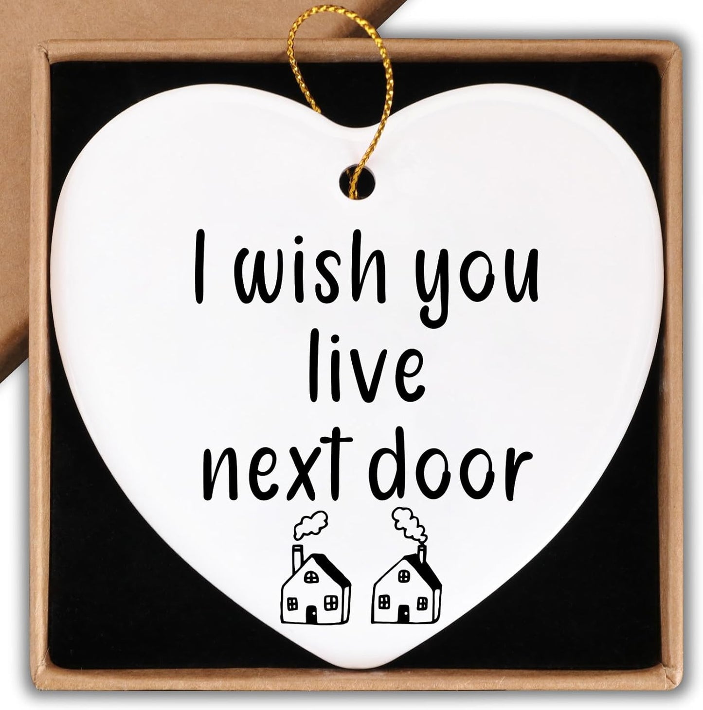 Friendship Gifts for Women Ceramic Ornament Keepsake Sign Heart Plaque I'm Here for You Best Friend Bestie Birthday Gifts for Women Going Away Gifts for Friends