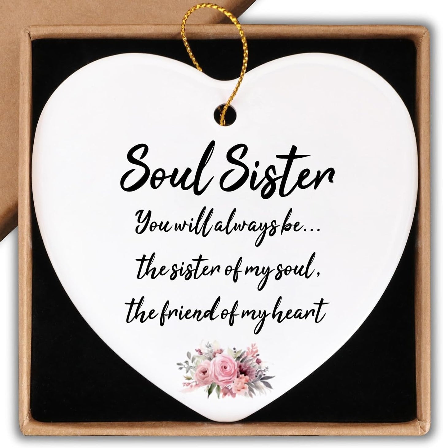 Friendship Gifts for Women Ceramic Ornament Keepsake Sign Heart Plaque I'm Here for You Best Friend Bestie Birthday Gifts for Women Going Away Gifts for Friends