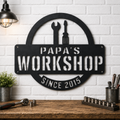 Personalized Workshop Metal Sign, Custom Garage Wall Decor, Man Cave Sign, Auto Shop Decoration