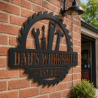 Personalized Metal Workshop Sign, Custom Garage Sign, Mechanic Workshop Sign, Fathers Day Gift, Wall Art