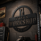 Personalized Workshop Metal Sign, Custom Garage Wall Decor, Man Cave Sign, Auto Shop Decoration
