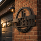 Personalized Workshop Metal Sign, Custom Garage Wall Decor, Man Cave Sign, Auto Shop Decoration