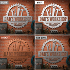 Personalized Metal Workshop Sign, Custom Garage Sign, Mechanic Workshop Sign, Fathers Day Gift, Wall Art