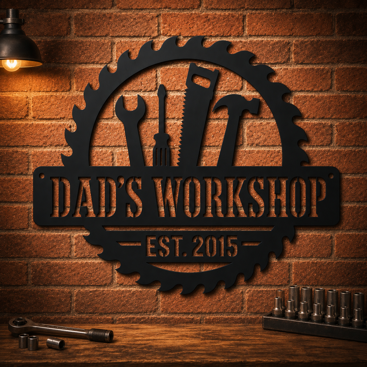 Personalized Metal Workshop Sign, Custom Garage Sign, Mechanic Workshop Sign, Fathers Day Gift, Wall Art