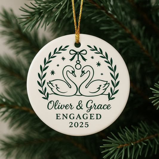 Personalized Engagement Ornament Gift, Engaged Ornament, Engagement Gift Couple